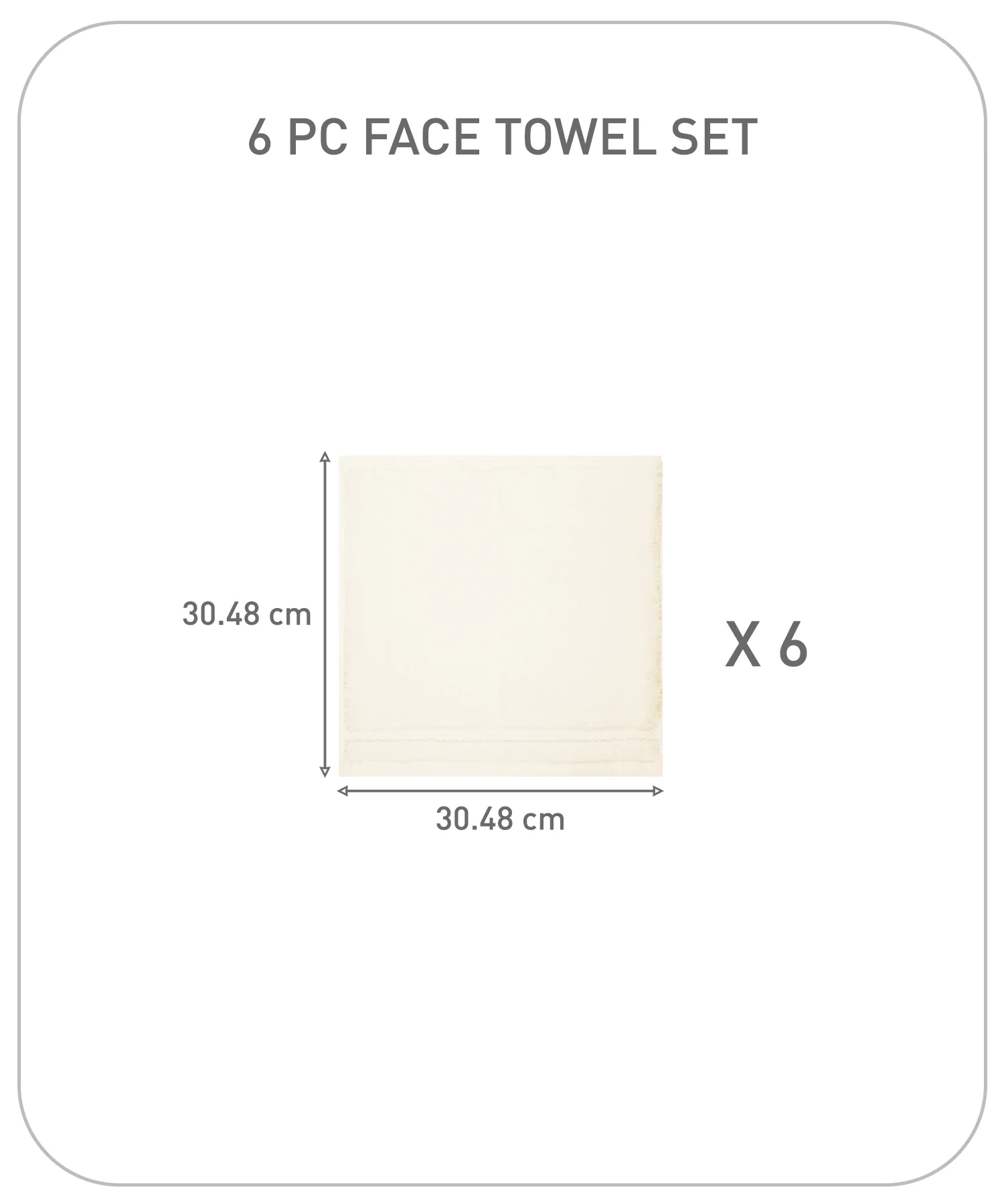 Luxury 6 PC Face Towel Set, Linen|625 GSM Cotton|Anti Microbial - Image 9