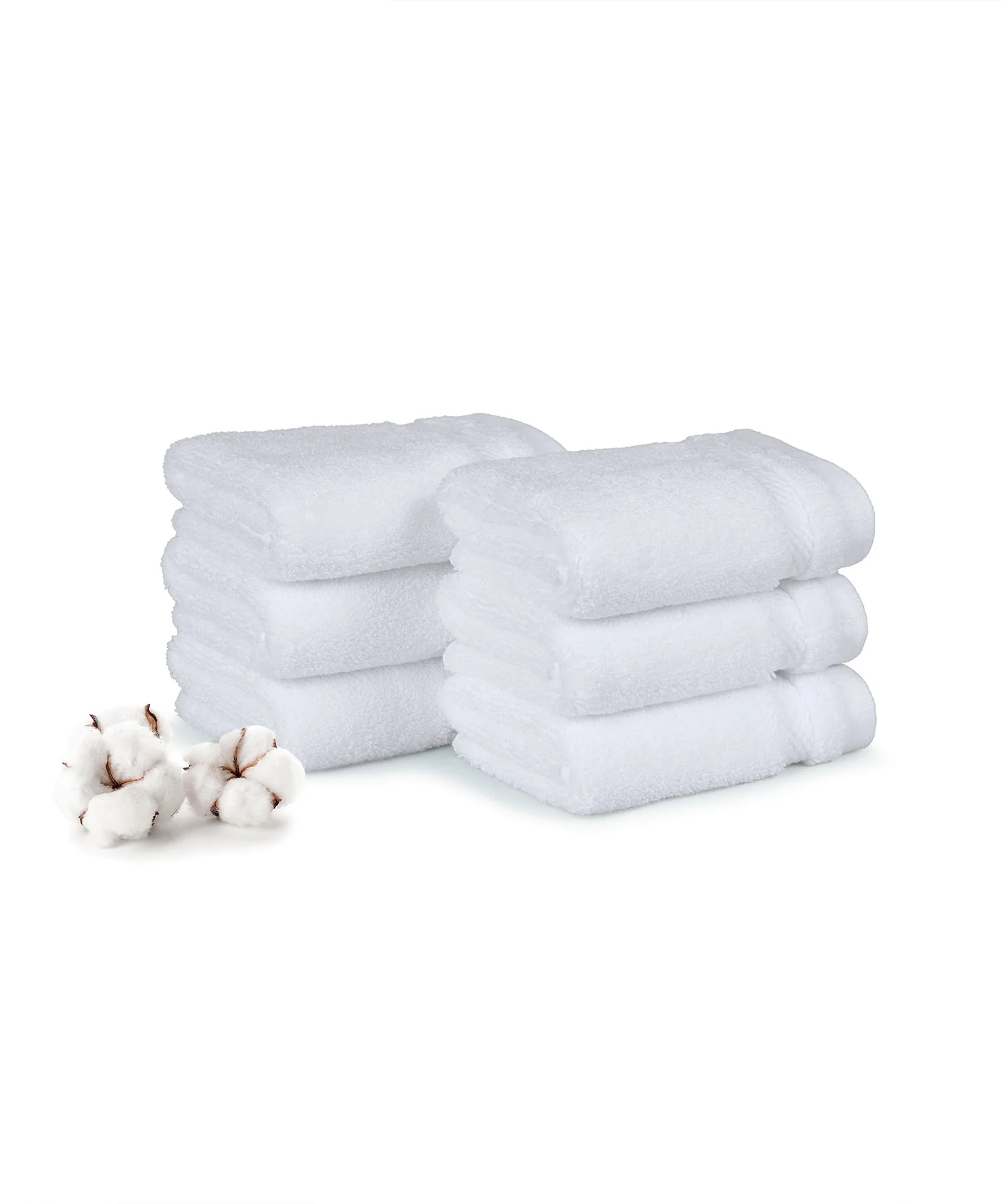 Luxury 6 PC Face Towel Set, White|625 GSM Cotton|Anti Microbial - Image 3