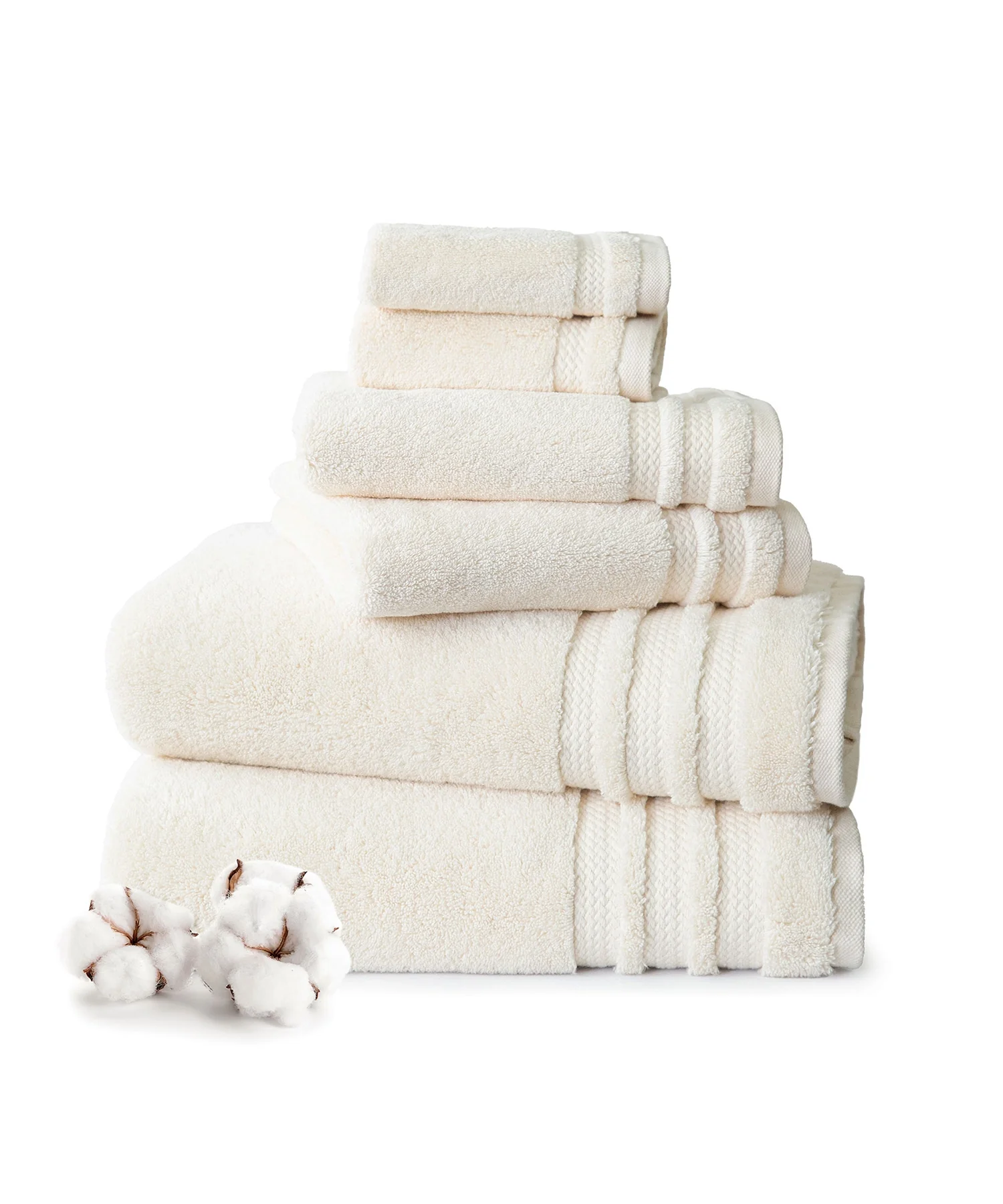 Luxury 6 PC Towel Set, Linen|625 GSM Cotton|Anti Microbial - Image 3
