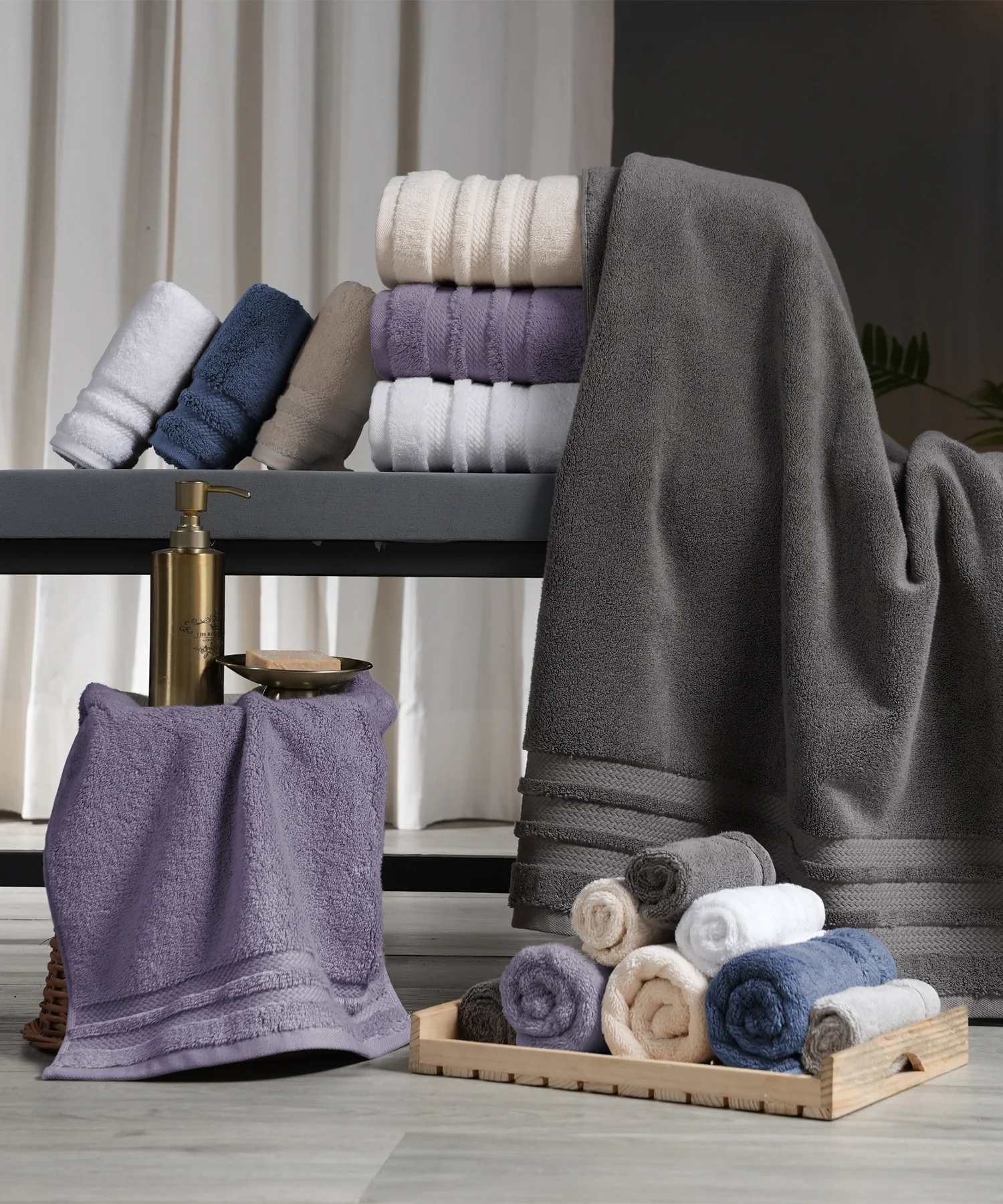 Luxury 6 PC Towel Set, White|625 GSM Cotton|Anti Microbial - Image 7