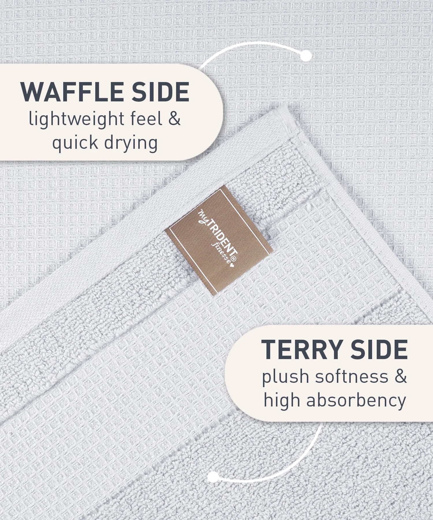 Finesse Fashion Waffle Bath Towel, High Rise|600 GSM Cotton - Image 5