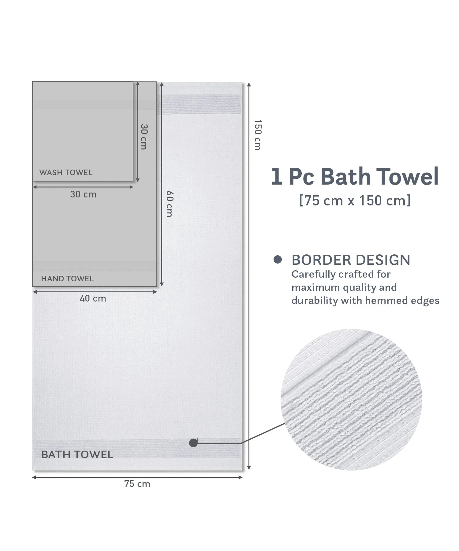 Finesse Fashion Waffle Bath Towel, High Rise|600 GSM Cotton - Image 8