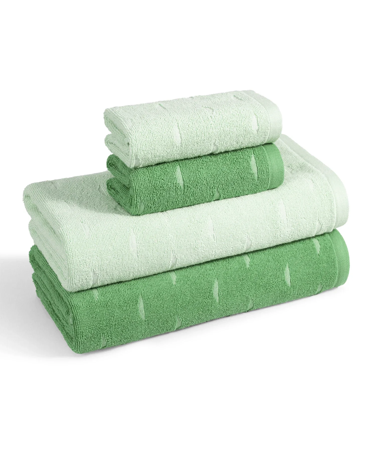 Fragrance 4Pc Towel Set, Green Apple| 500 GSM Cotton - Image 5