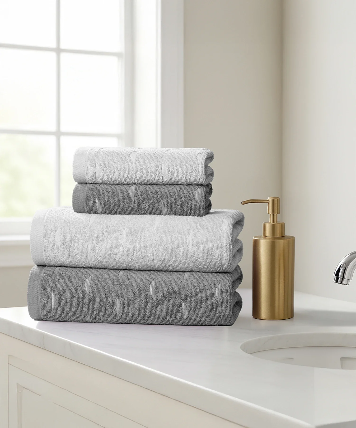 Fragrance 4Pc Towel Set, Lily| 500 GSM Cotton - Image 3