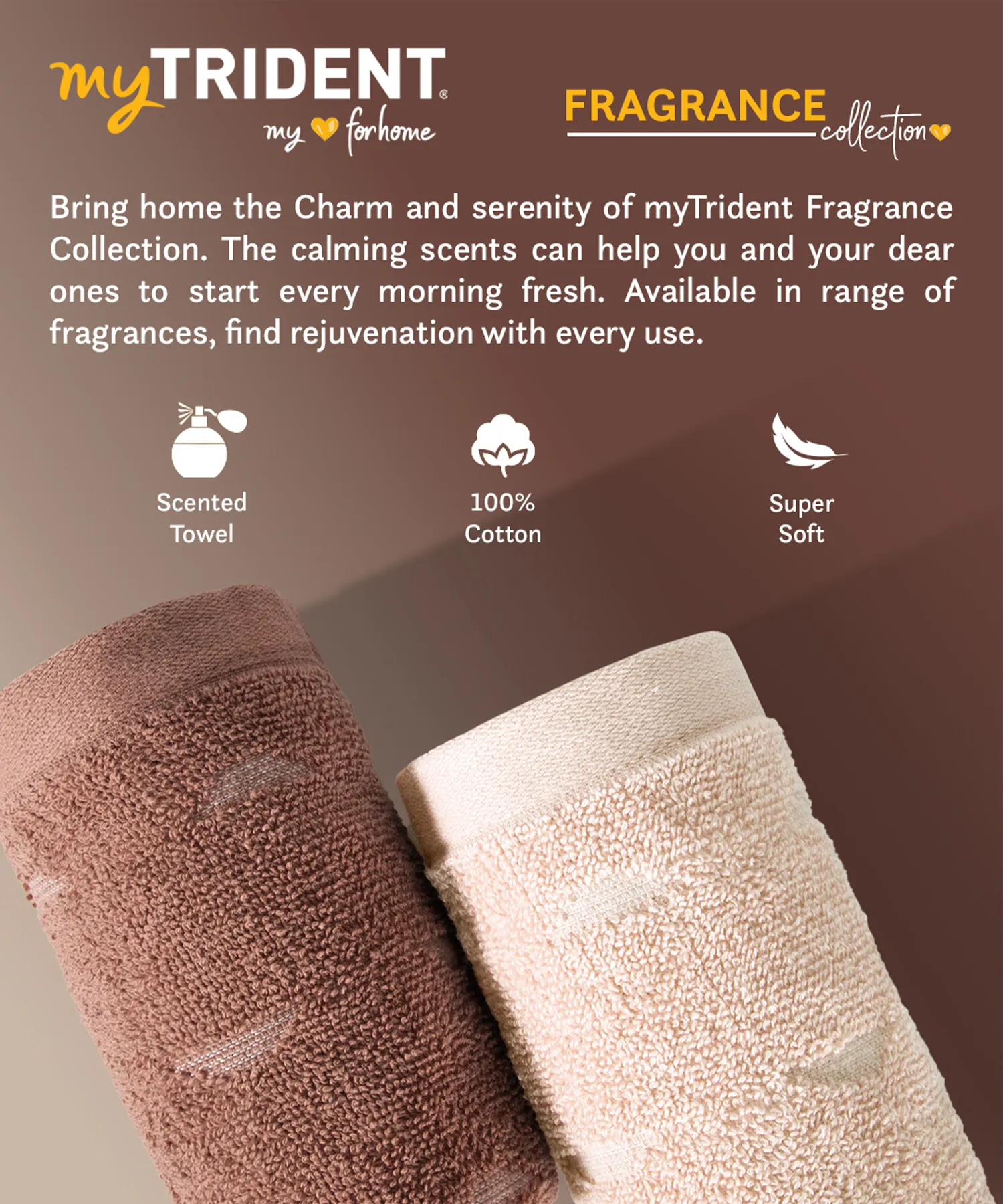 Fragrance 4Pc Towel Set, Sandalwood| 500 GSM Cotton - Image 8