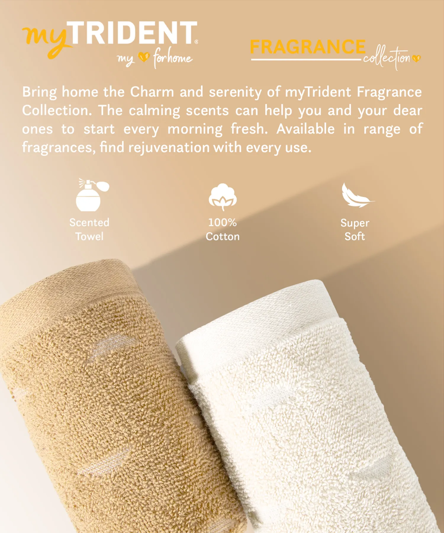 Fragrance 4Pc Towel Set, Vanilla| 500 GSM Cotton - Image 8
