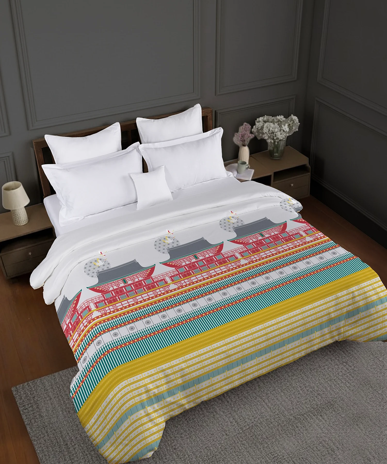 Gates Around The Globe Double AC Comforter, Torii| 180 TC Cotton - Image 2