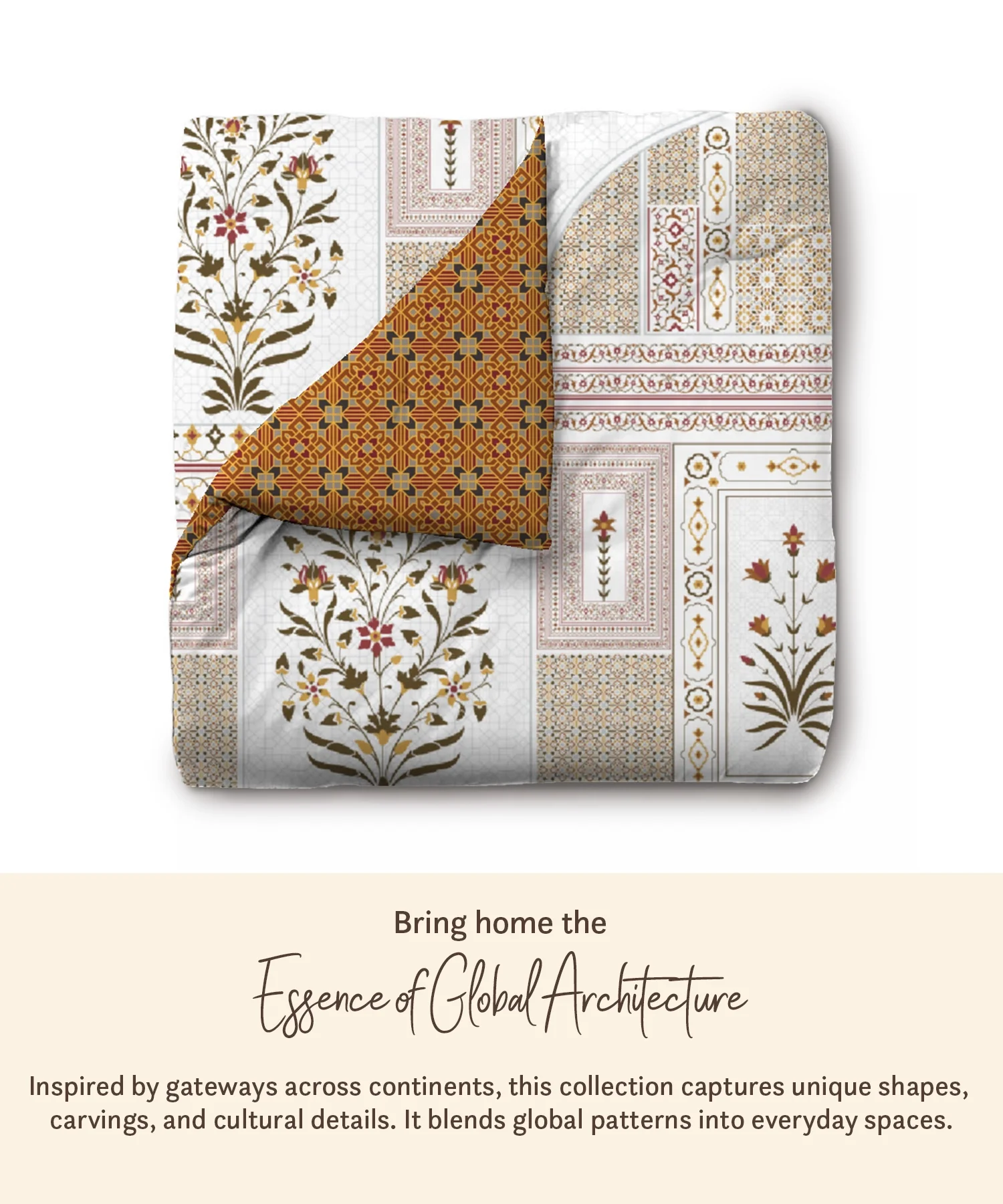 Gates Around The Globe Double AC Comforter, Whitemyst| 180 TC Cotton - Image 3