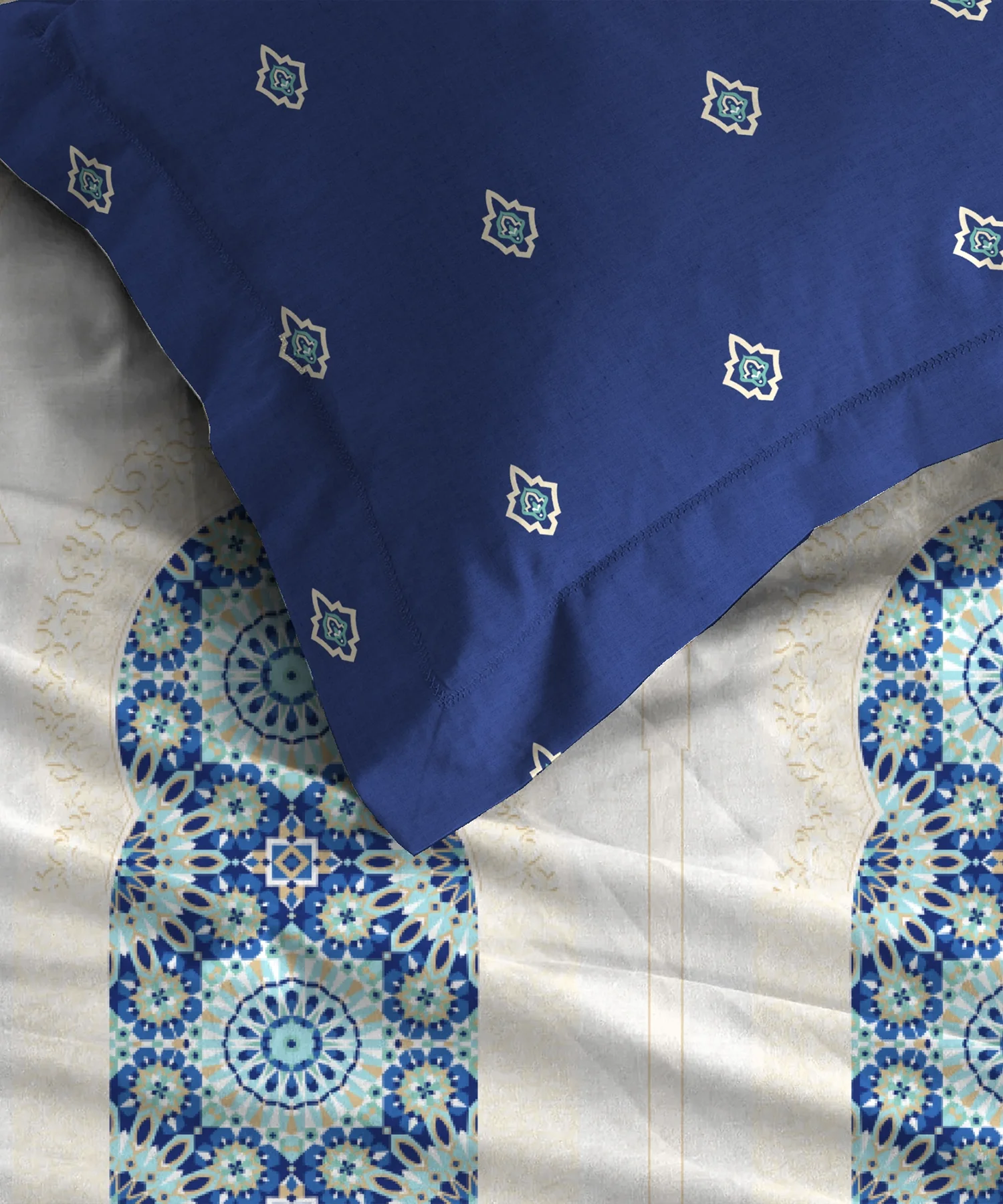 Gates Around The Globe King Bedsheet Set, Moorique| 180 TC Cotton| 2 Pillow Covers - Image 5