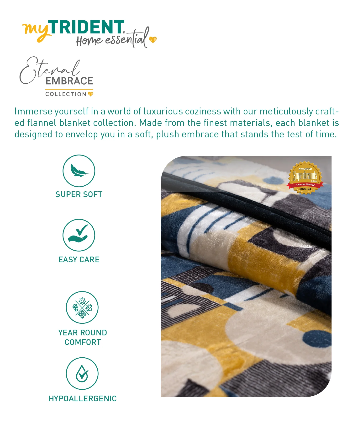 Home Essential Eternal Embrace 1 Ply Single Blanket, Grove|290 GSM Polyester - Image 7
