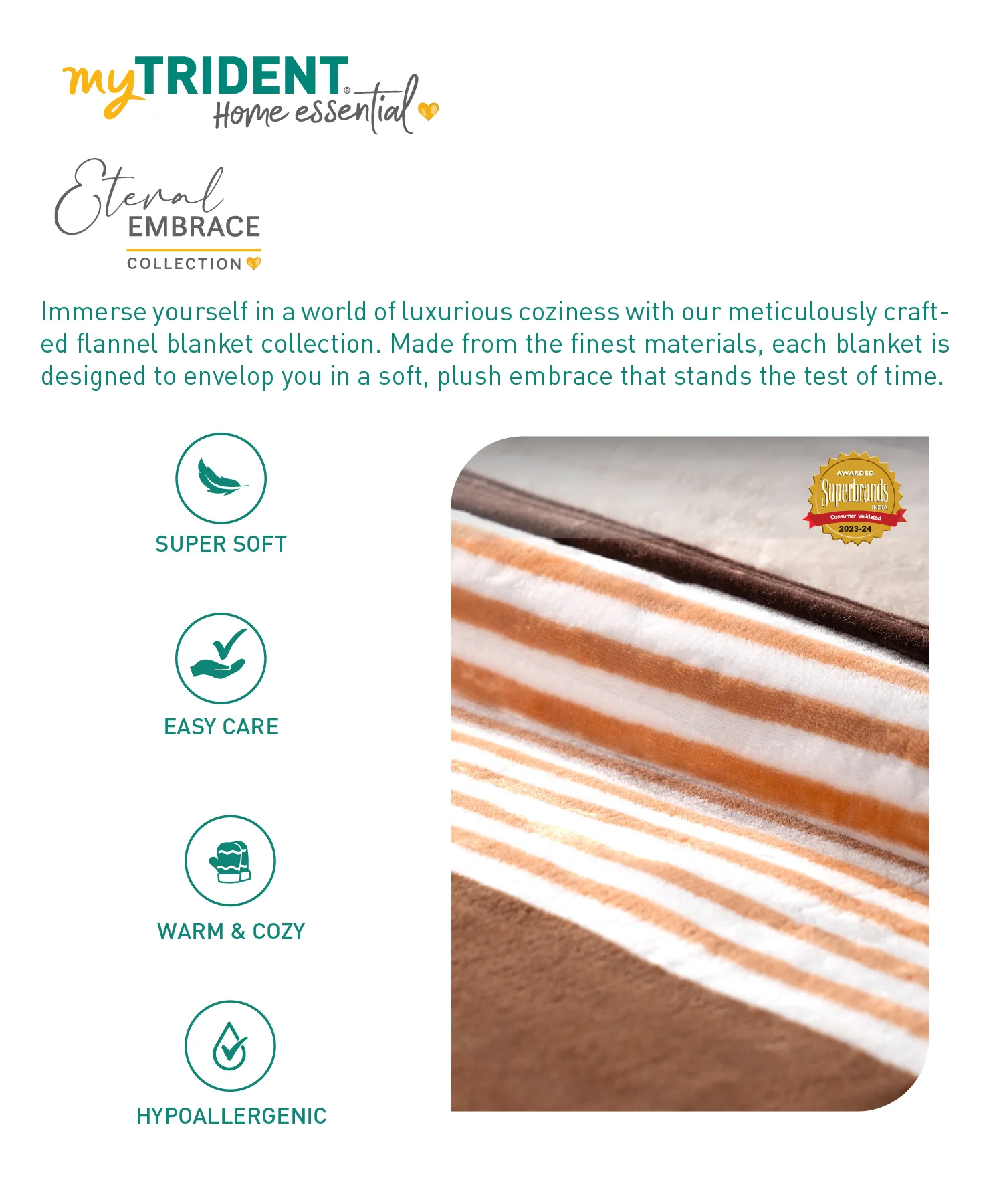 Home Essential Eternal Embrace 1 Ply Single Blanket, Jasper|290 GSM - Image 9