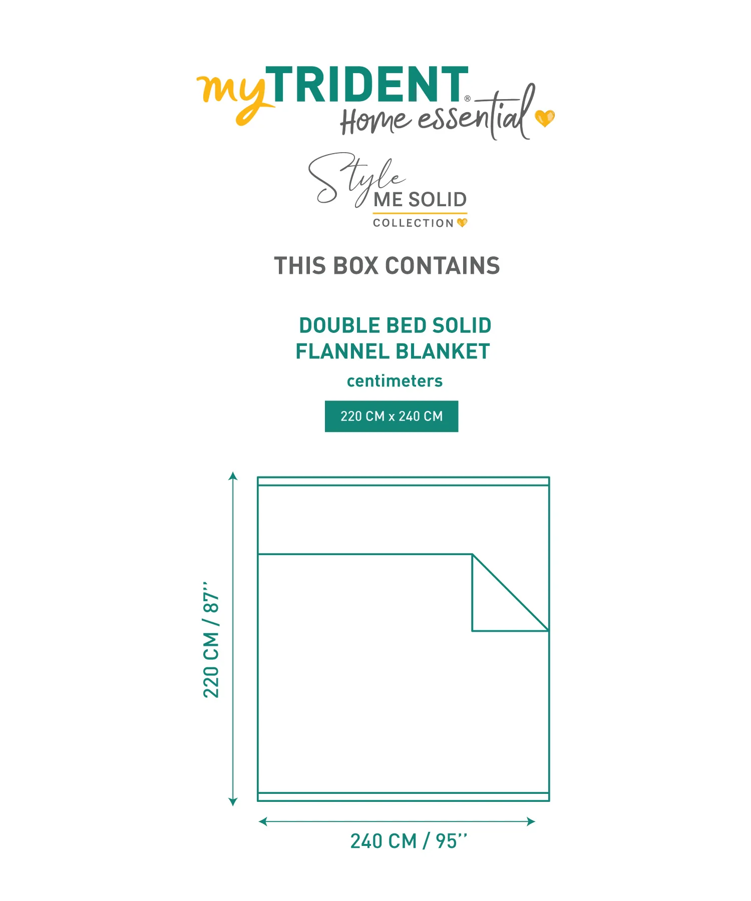 Home Essential Style me Solid 2 ply Double Blanket, 290GSM, 100% Polyster, Alloy - Image 9