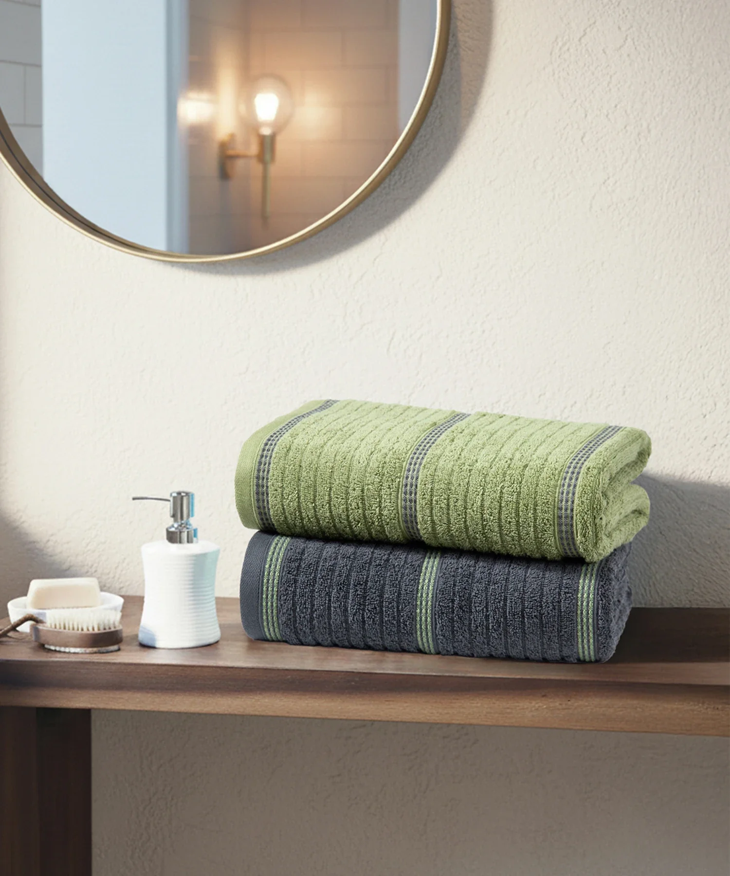 His & Her 2 PC Bath Towel Set, Ace & Joker|500 GSM Cotton - Image 2