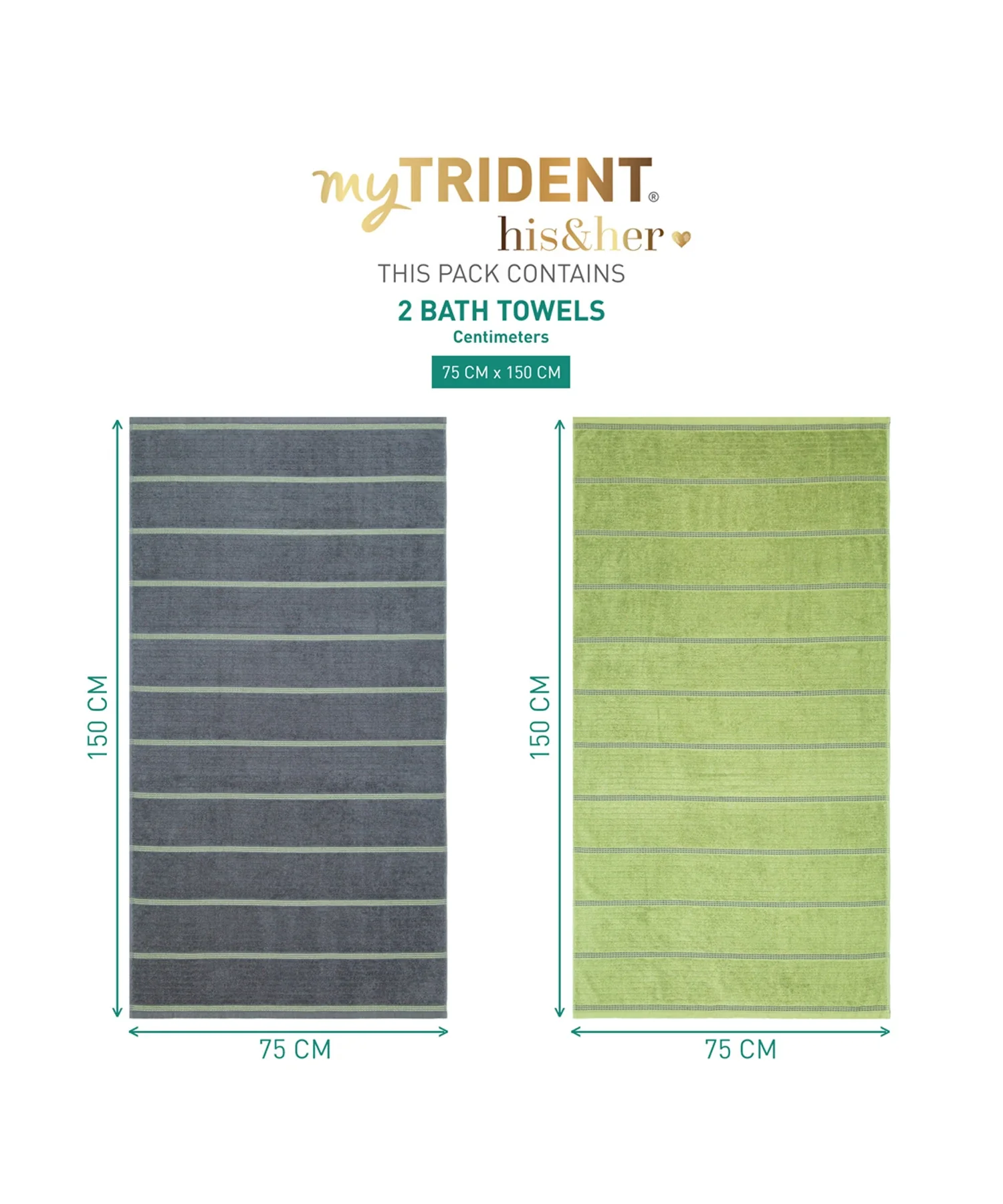His & Her 2 PC Bath Towel Set, Ace & Joker|500 GSM Cotton - Image 9