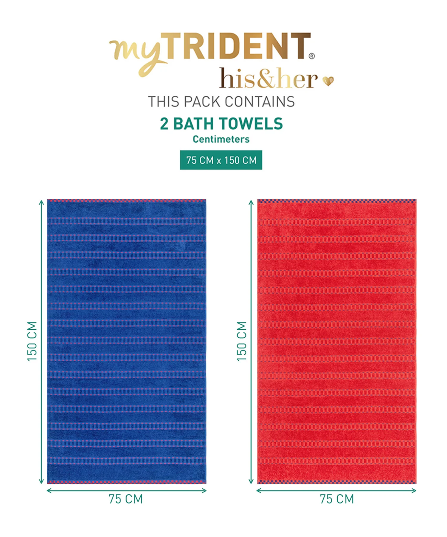 His & Her 2 PC Bath Towel Set, Tom & Jerry|500 GSM Cotton - Image 9