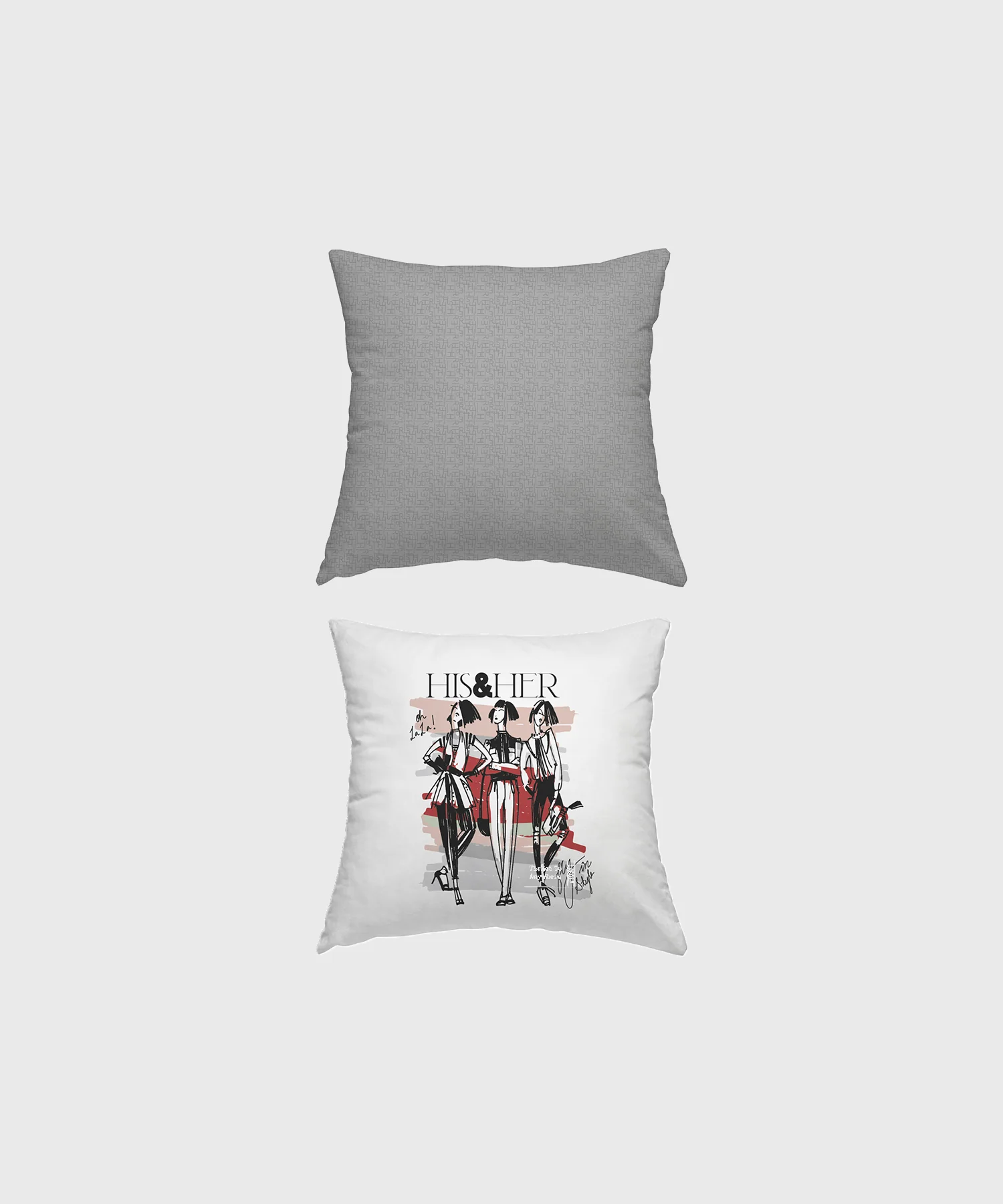 His & Her King Bedsheet Set, London Calling |144 TC Cotton| 2 Pillow Cover & 2 Cushion Covers - Image 5