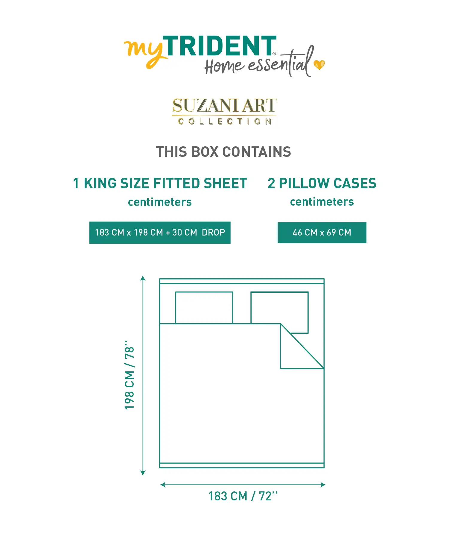 Home Essential Suzani King Fitted Bedsheet Set, Zulfiyan|144 TC Cotton| 2 Pillow Covers - Image 6