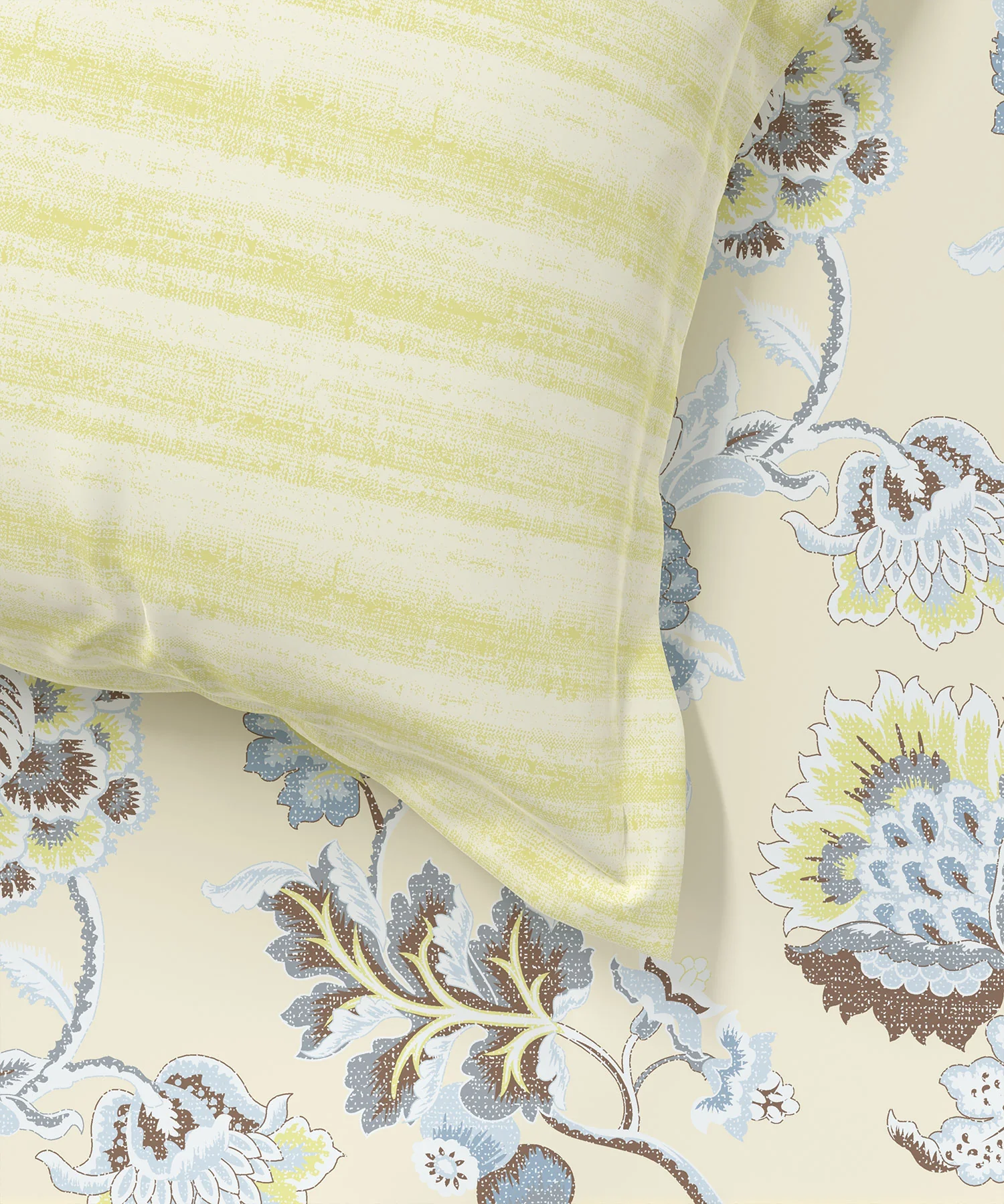 Home Essential King Printed Bedsheet, 144TC, 100% Cotton-Nayra Green - Image 5