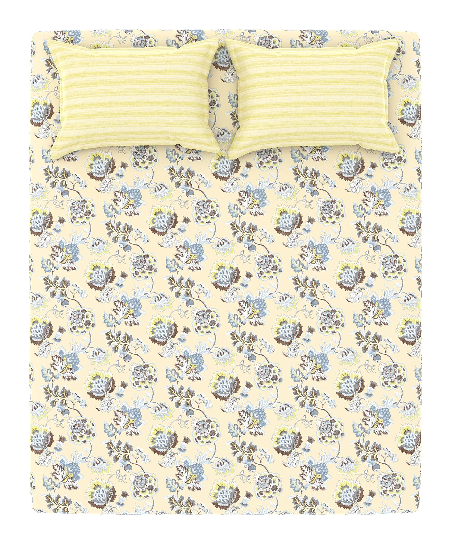 Home Essential King Printed Bedsheet, 144TC, 100% Cotton-Nayra Green - Image 6
