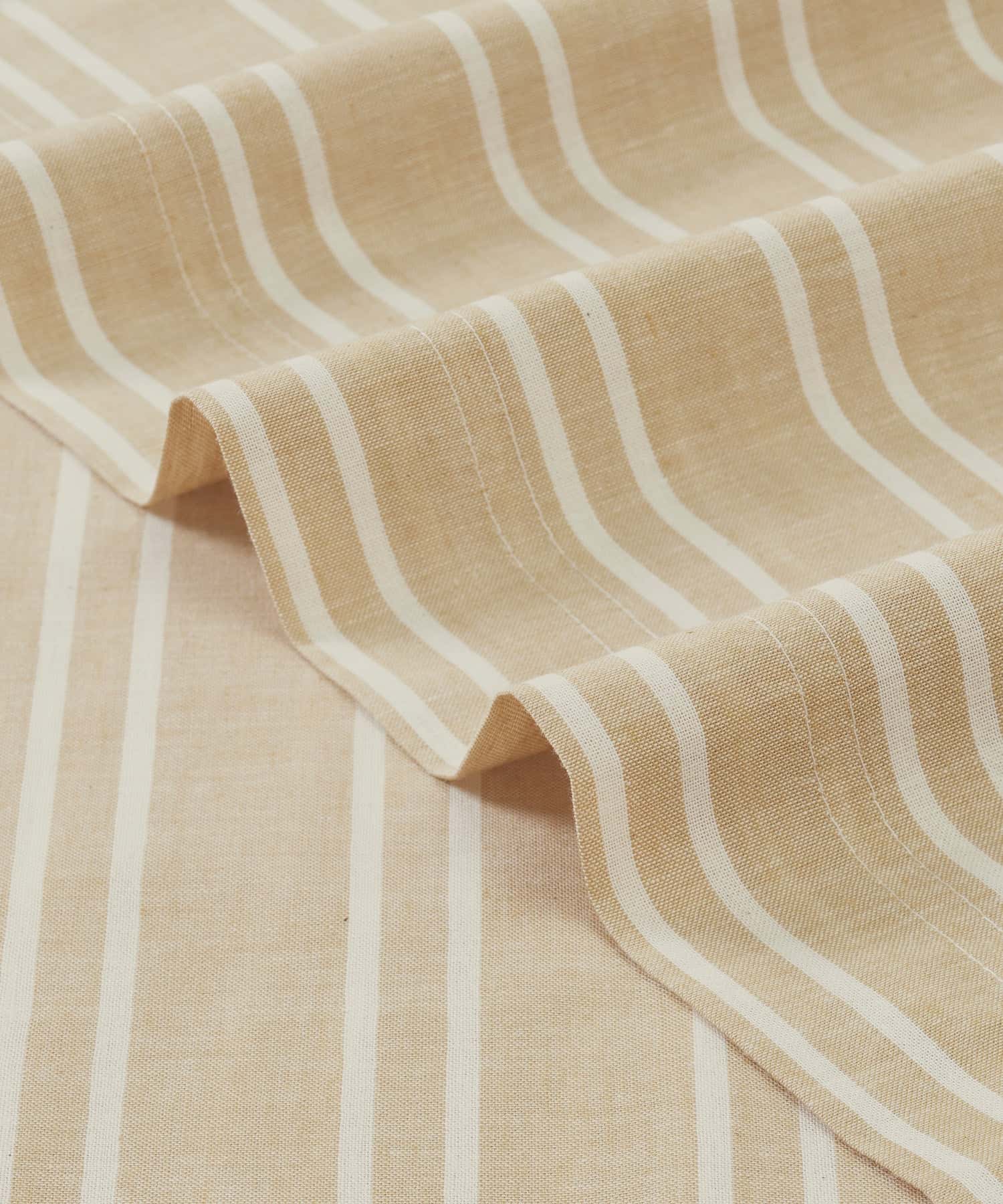 Home Essential Melange Stripe Solid Queen Bedsheet Set, Alsel|130 TC Cotton| 2 Pillow Covers - Image 3
