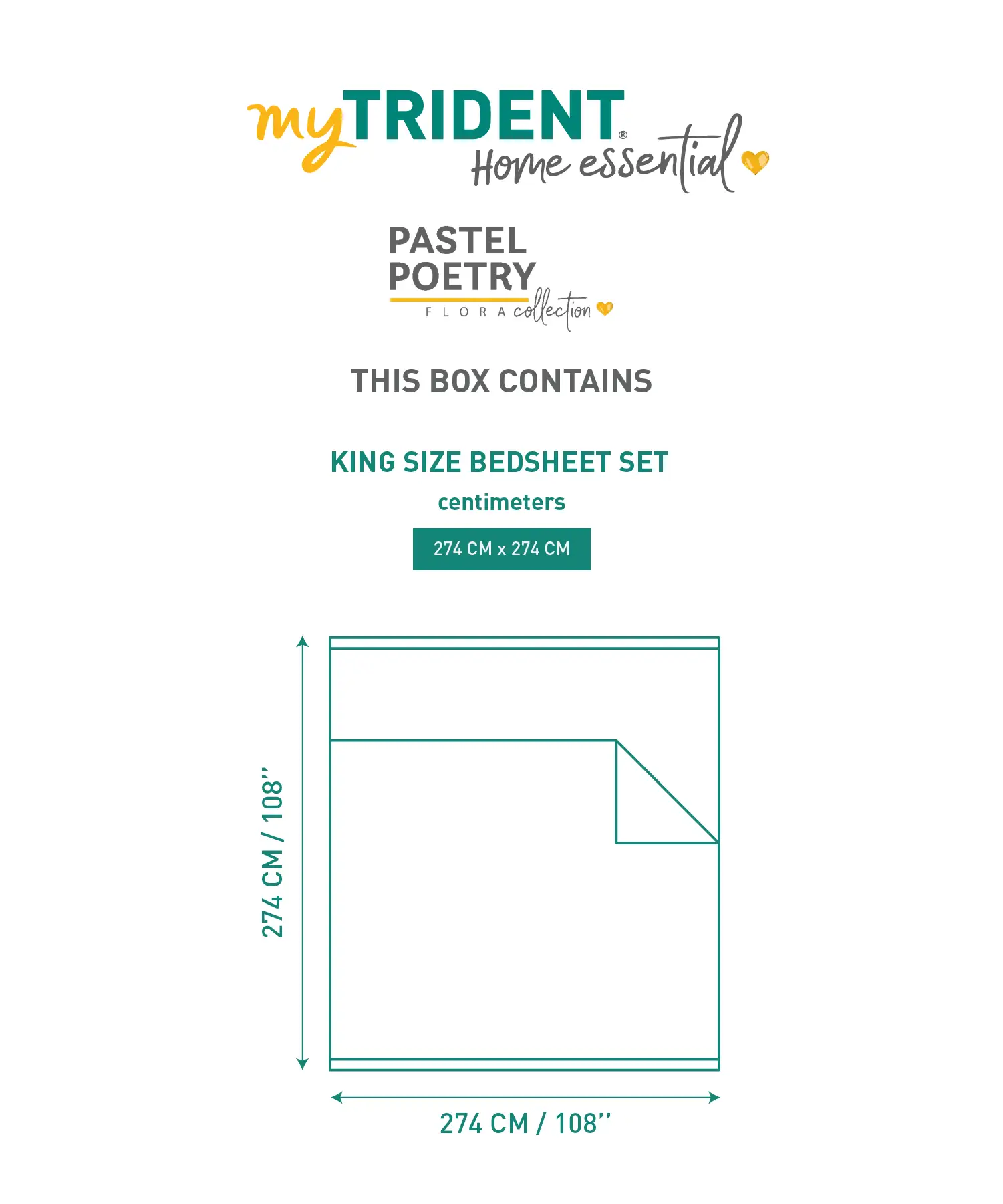 Home Essential Pastel Poetry Floral King Bedsheet,IRAJA BUTTER|144TC Cotton| 2 Pillow Covers - Image 7