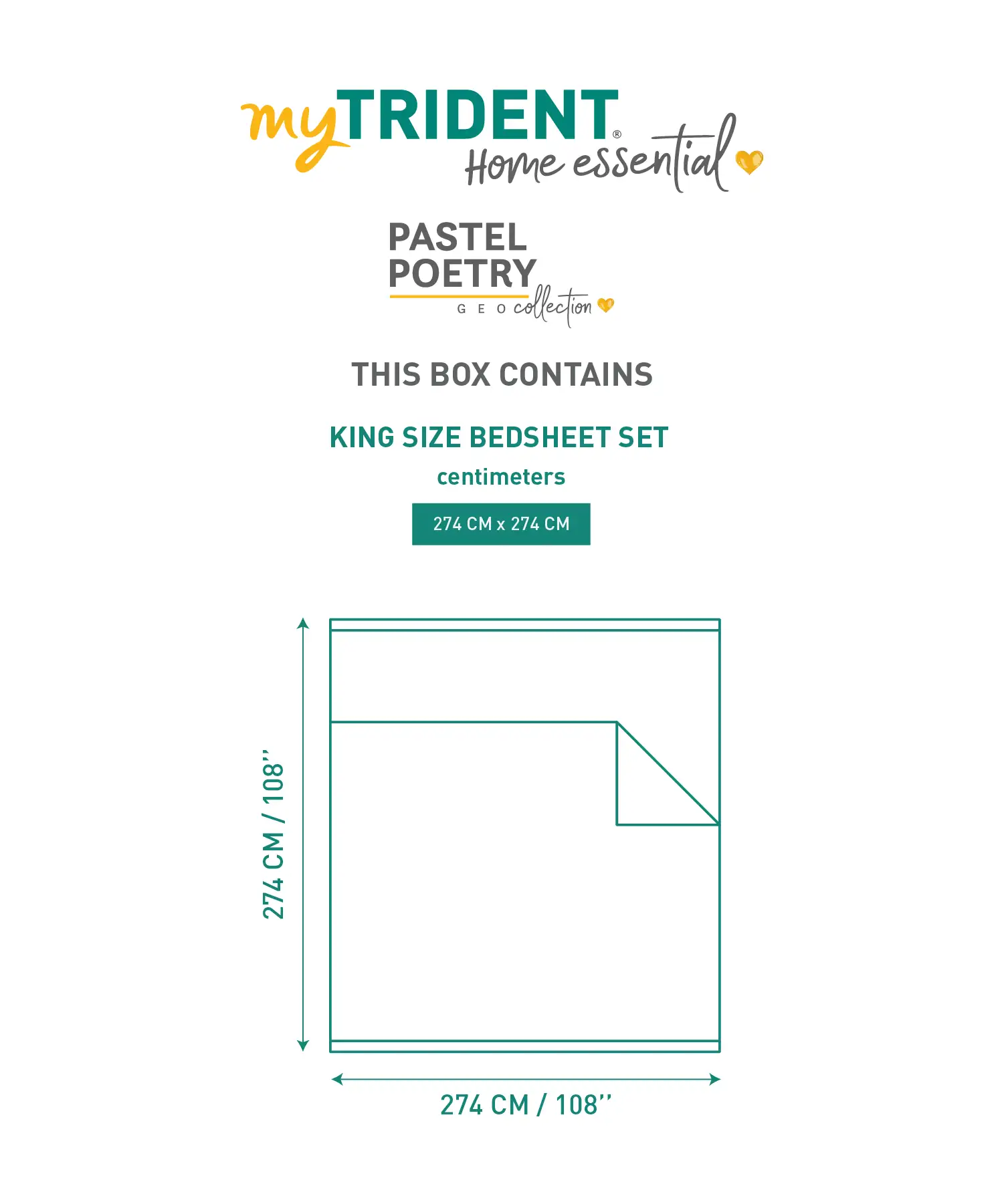 Home Essential Pastel Poetry Geo Bedsheet, Maison Marmalade|144TC Cotton| 2 Pillow Covers - Image 7
