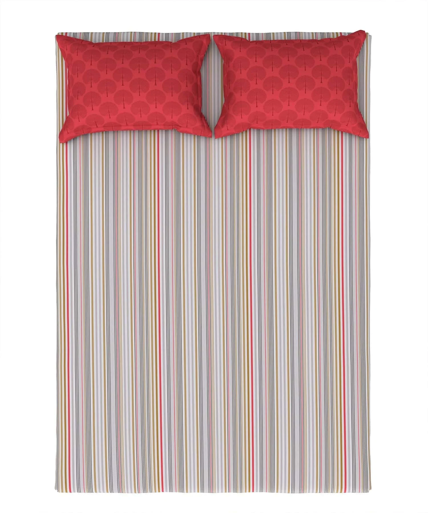 Home Essential Queen Bedsheet Set,144 Tc,Miramar Coral - Image 2