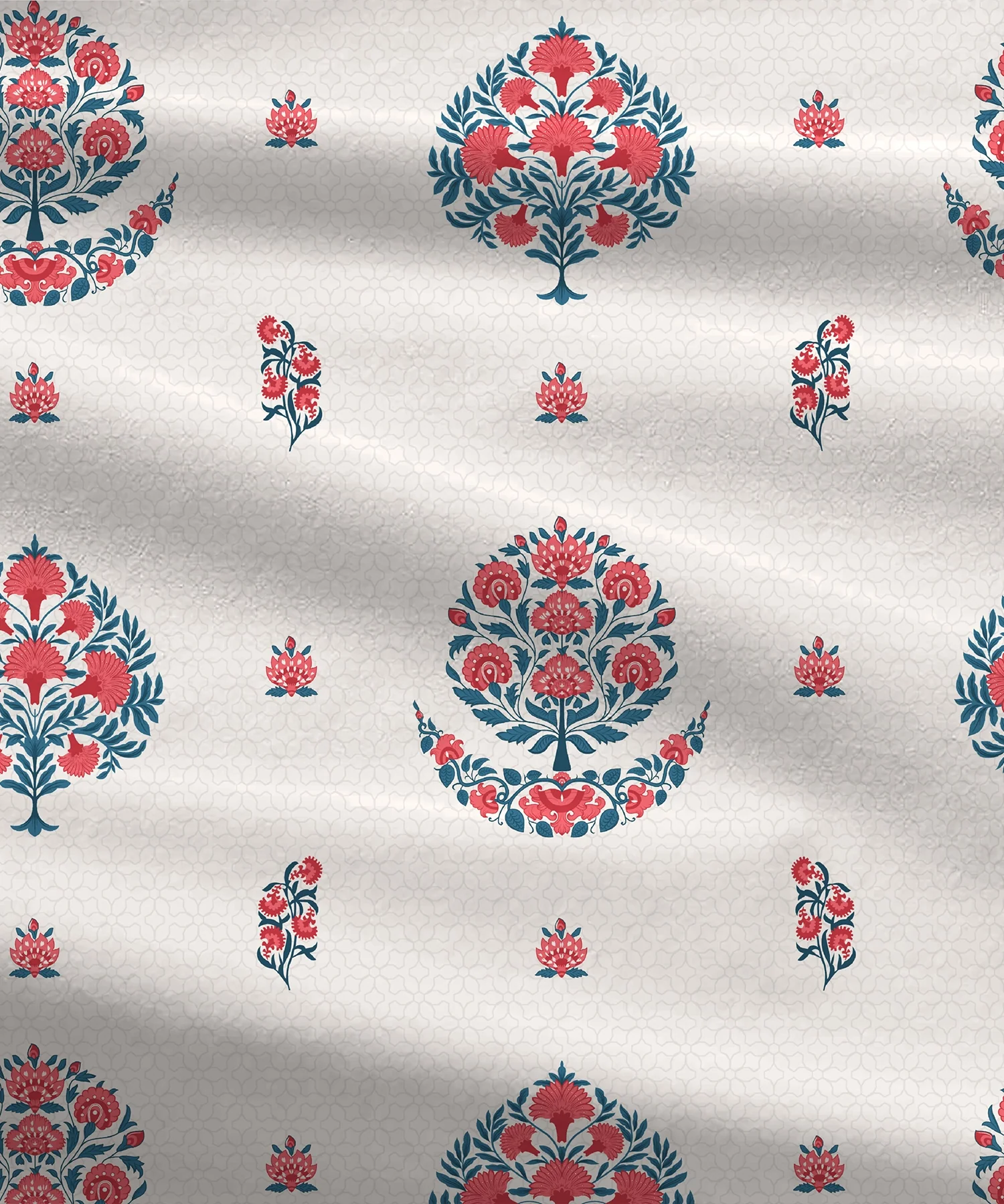 Home Essential Royal Bloom Queen Bedsheet Set, Lindon Blue| 144TC Cotton| 2 Pillow Covers - Image 7