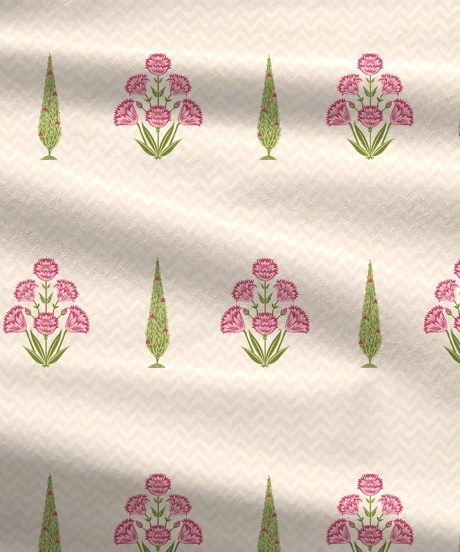Home Essential Royal Bloom Queen Bedsheet Set, Raya Pink| 144TC Cotton| 2 Pillow Covers - Image 7