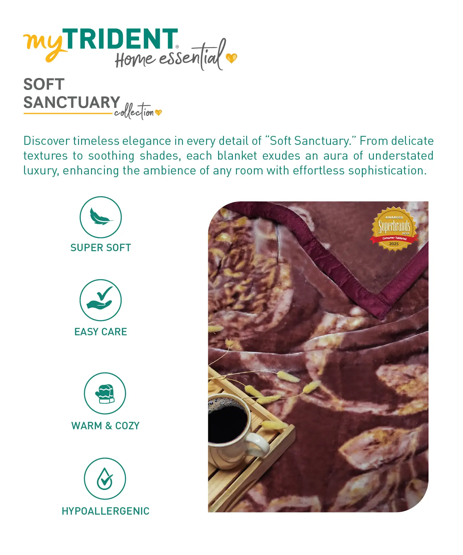 Home Essential Soft Sanctuary 1 Ply Double Flannel Blanket, Nora|2.7 KG - Image 6