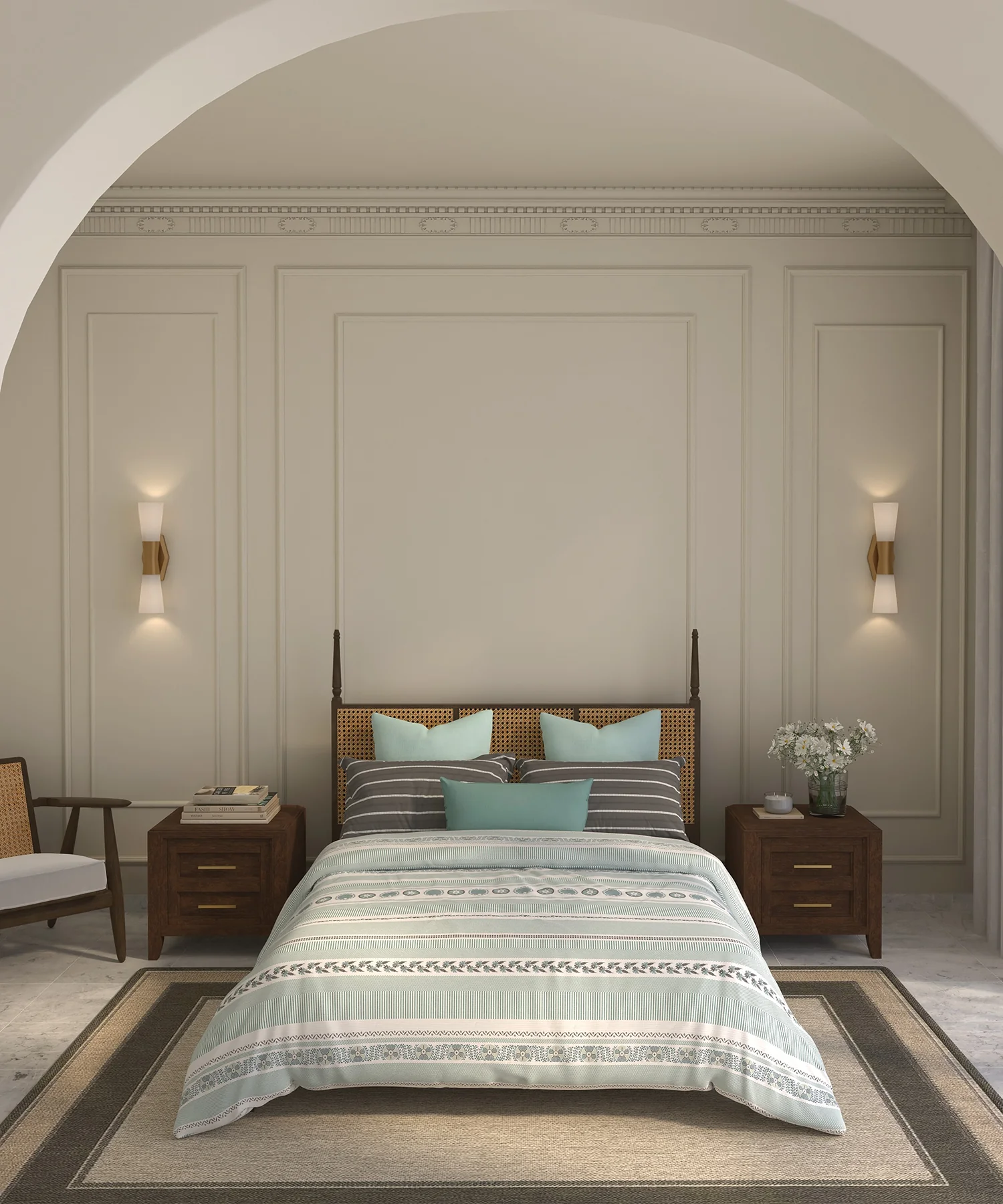 Home Essential Suzani Bedding Set, Naqsh|144 TC Cotton| 4 Pc Set - Image 2