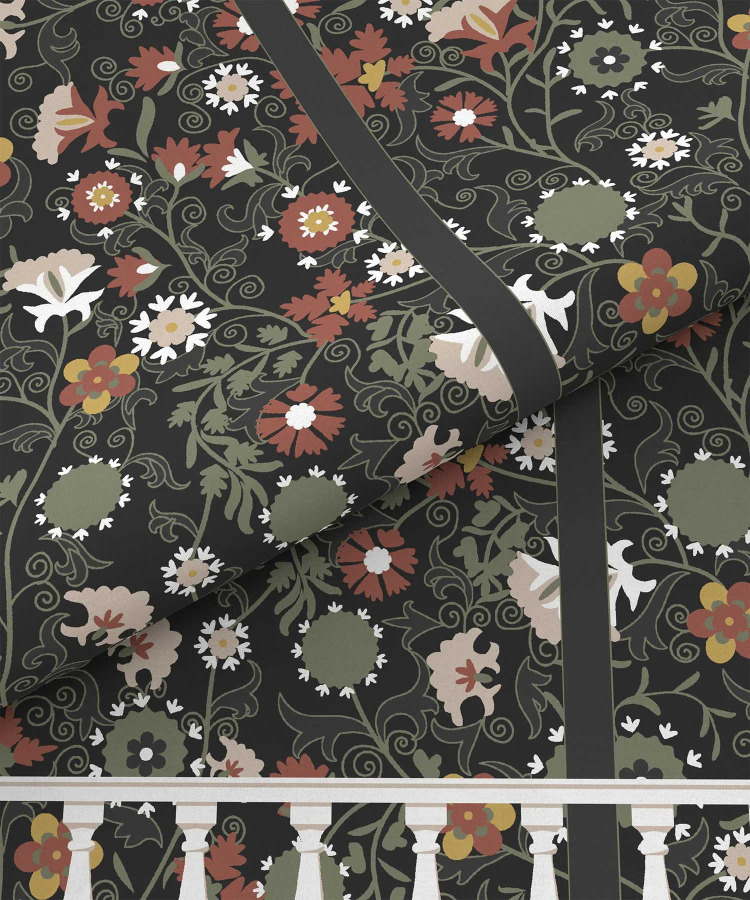 Home Essential Suzani King Bedsheet, Angan Phool|144TC Cotton| 2 Pillow Covers - Image 5