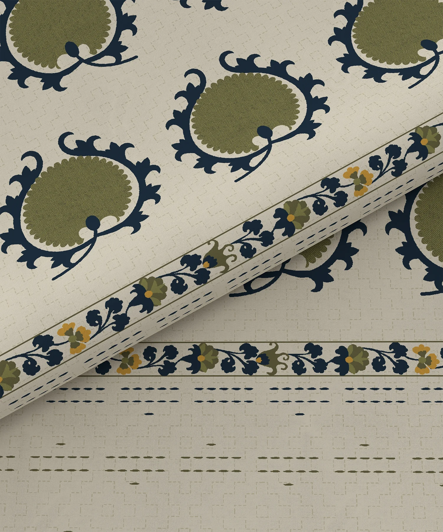 Home Essential Suzani King Bedsheet, Nagma|144TC Cotton| 2 Pillow Covers - Image 5