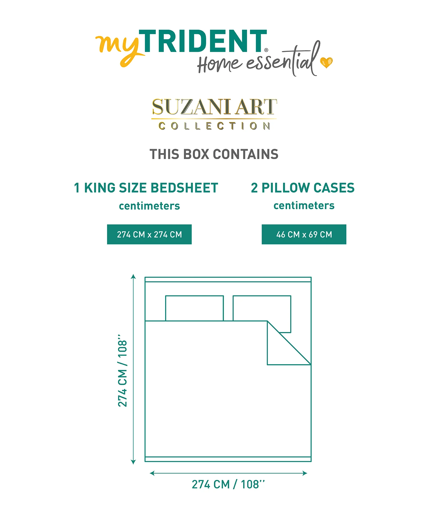 Home Essential Suzani King Bedsheet, Vata Stuti|144TC Cotton| 2 Pillow Covers - Image 7