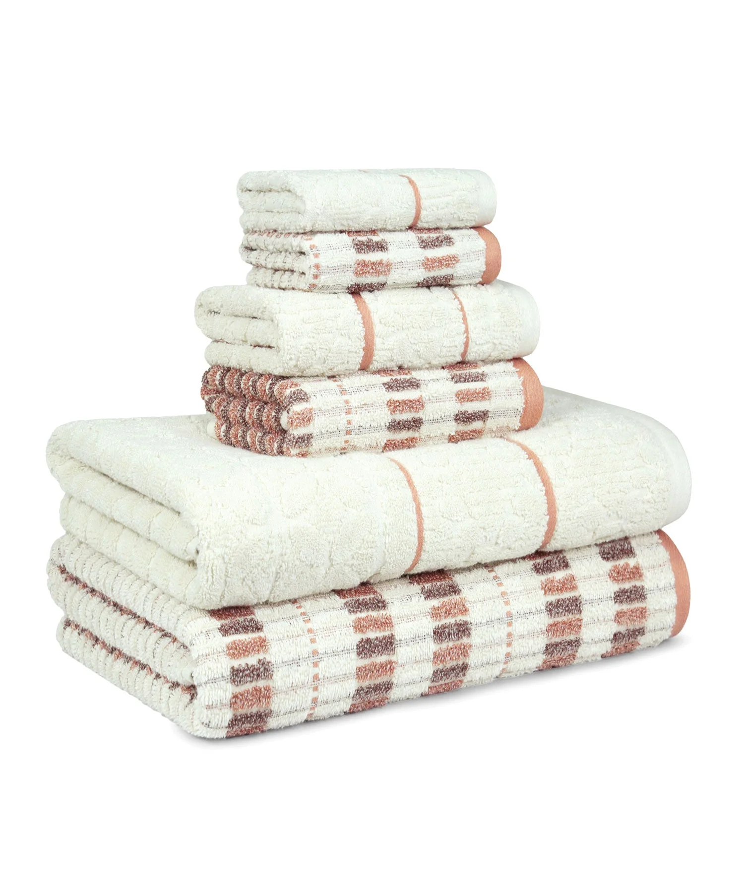Indulgence By The Fireplace 6Pc Towel Set, Fos-Ripple|600 GSM Cotton - Image 2