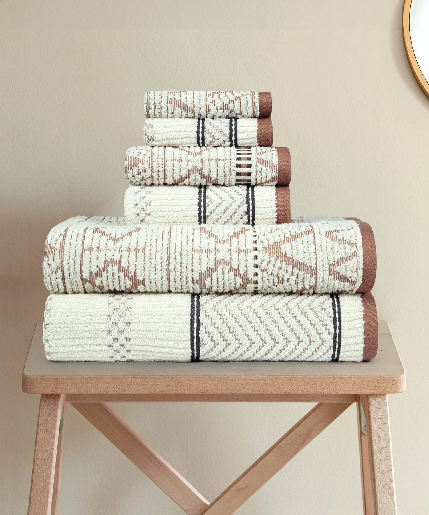 Indulgence By The Fireplace 6Pc Towel Set, Peb-Zen|600 GSM Cotton