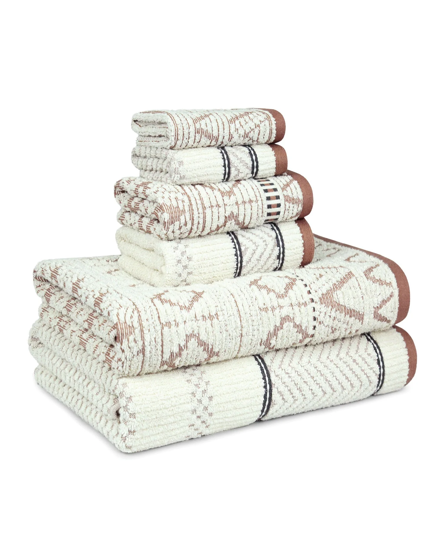 Indulgence By The Fireplace 6Pc Towel Set, Peb-Zen|600 GSM Cotton - Image 2