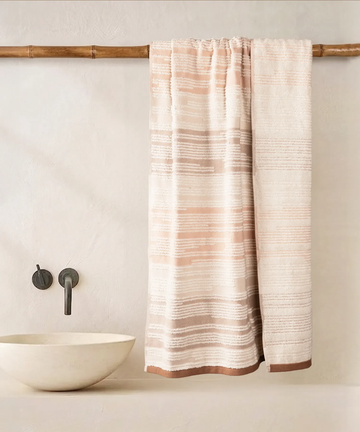 Indulgence By The FirePlace Bath Towel, Super Soft, Intricate Design, 600 GSM, Solstice - Image 2