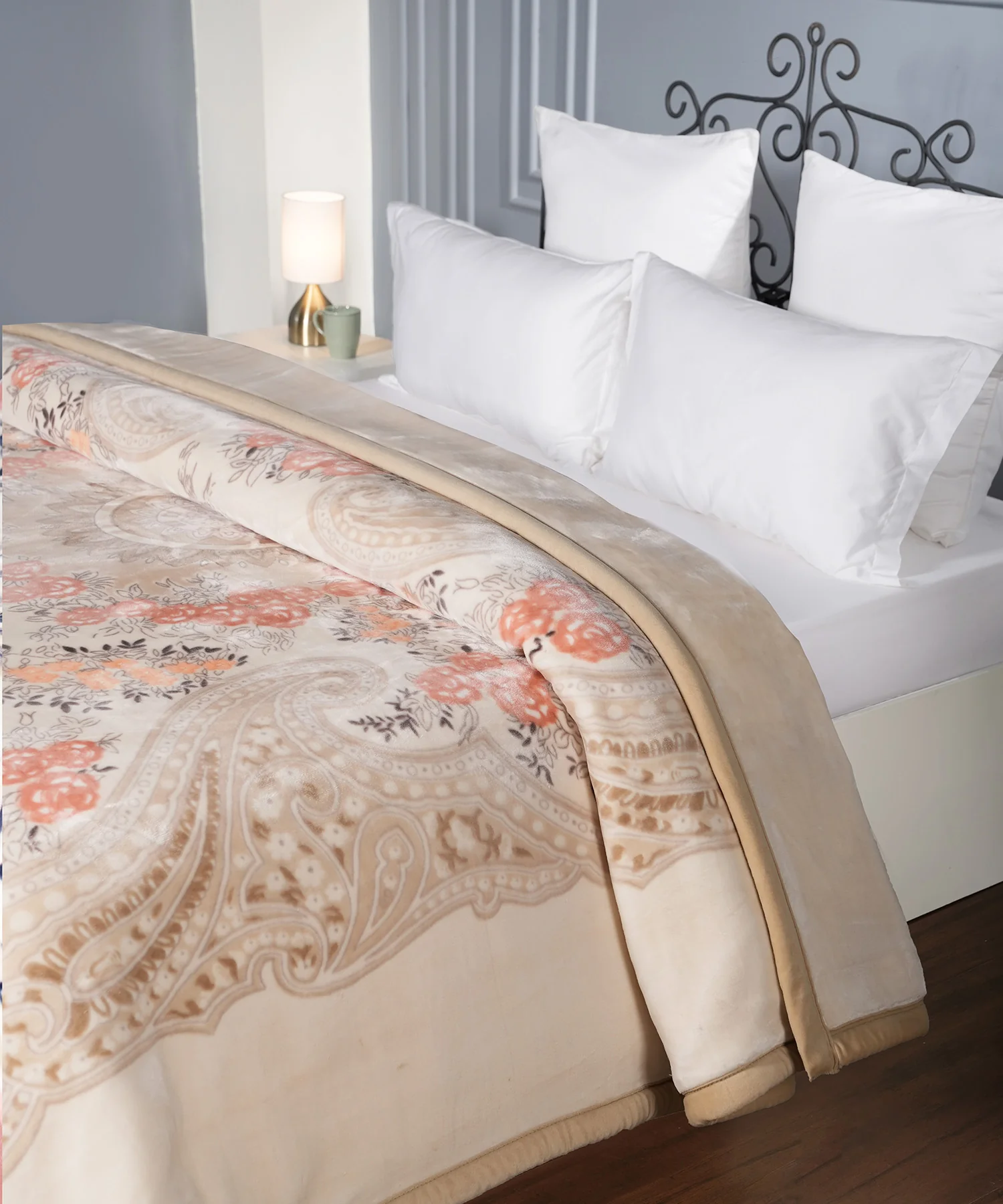 Indulgence Plush Paradise 2 ply Double Blanket, Adelia| 5.5kg - Image 5