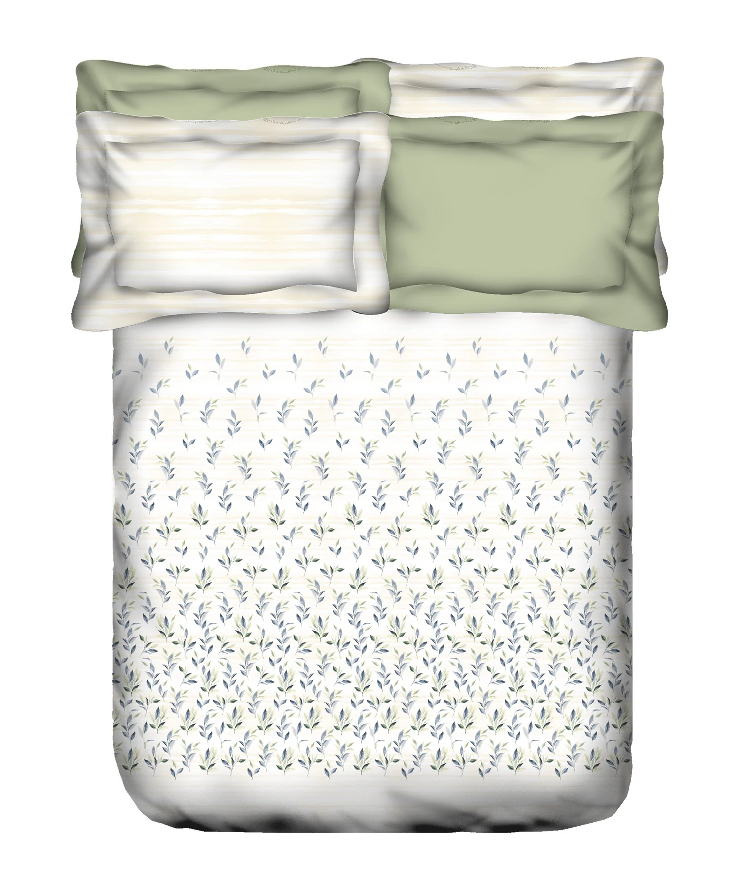 Indulgence King Bedsheet Set, Alexa Olive|300 TC Cotton|4 Pillow Covers - Image 5