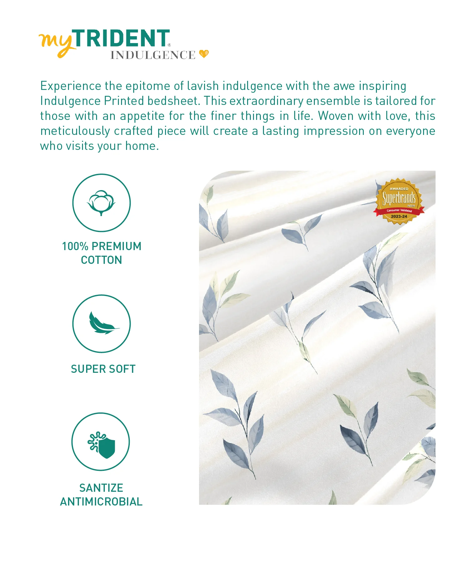 Indulgence King Bedsheet Set, Alexa Olive|300 TC Cotton|4 Pillow Covers - Image 7