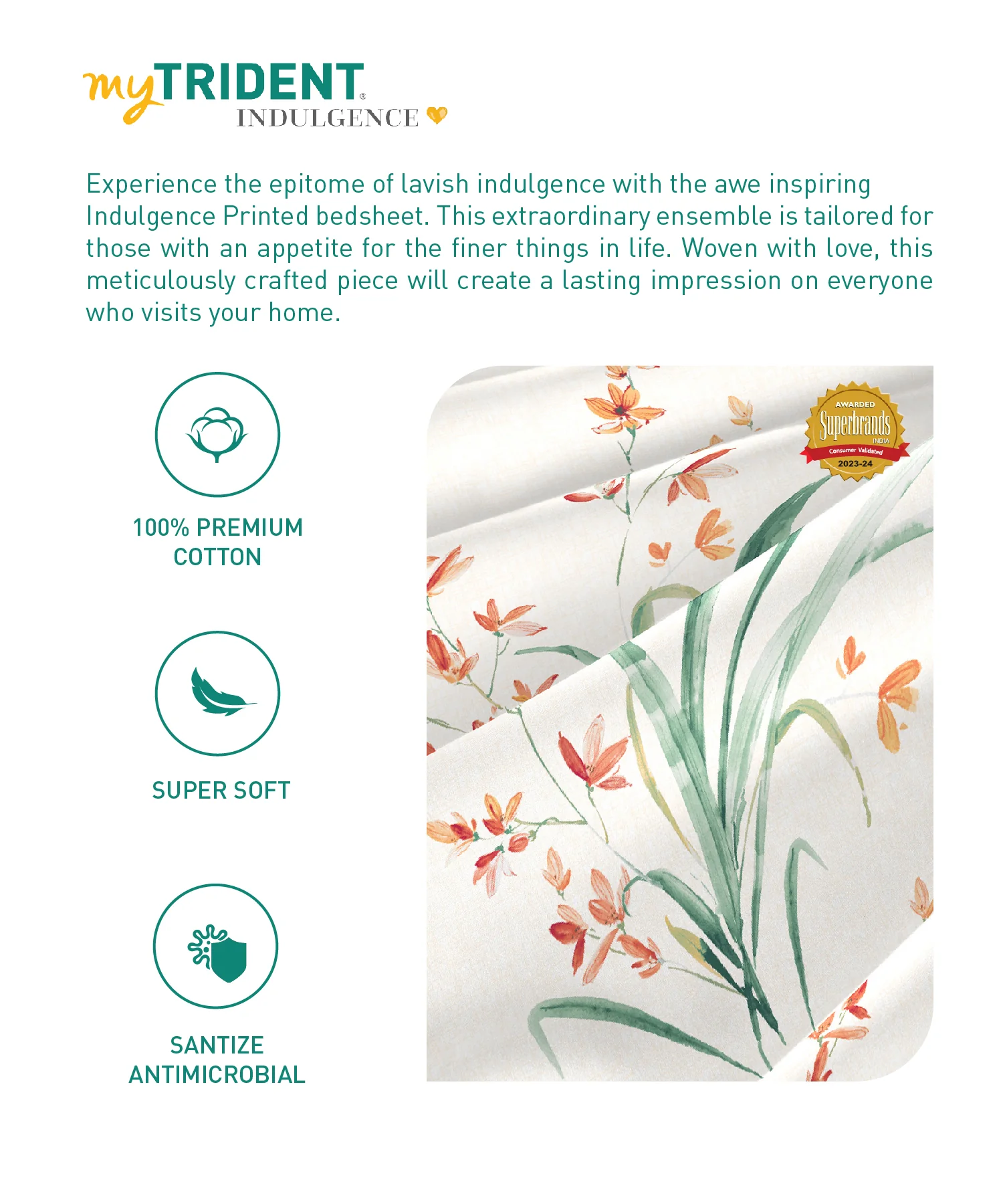 Indulgence King Bedsheet Set, Eloise Peach|300 TC Cotton|4 Pillow Covers - Image 7