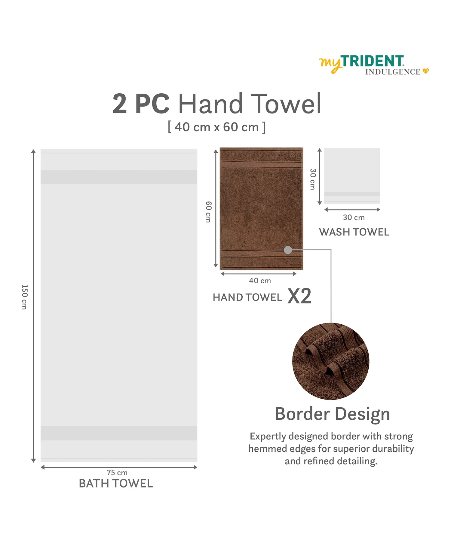 Indulgence 2Pc Hand Towel, Roasted Java|600 GSM Cotton - Image 7