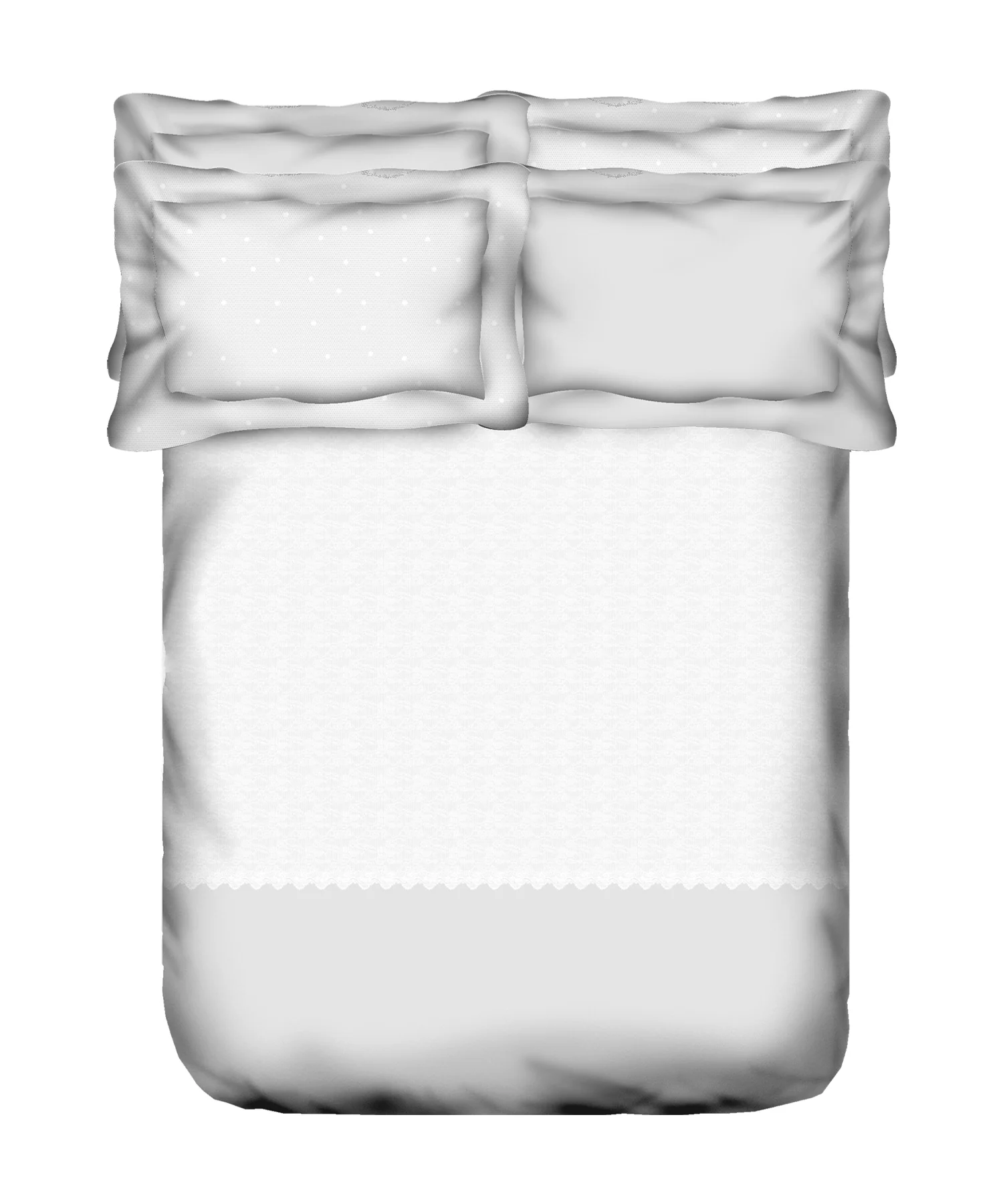Indulgence Symphony of Threads King Bedsheet Set, Pearl| 300 TC Kasturi Cotton|4 Pillow Covers - Image 5