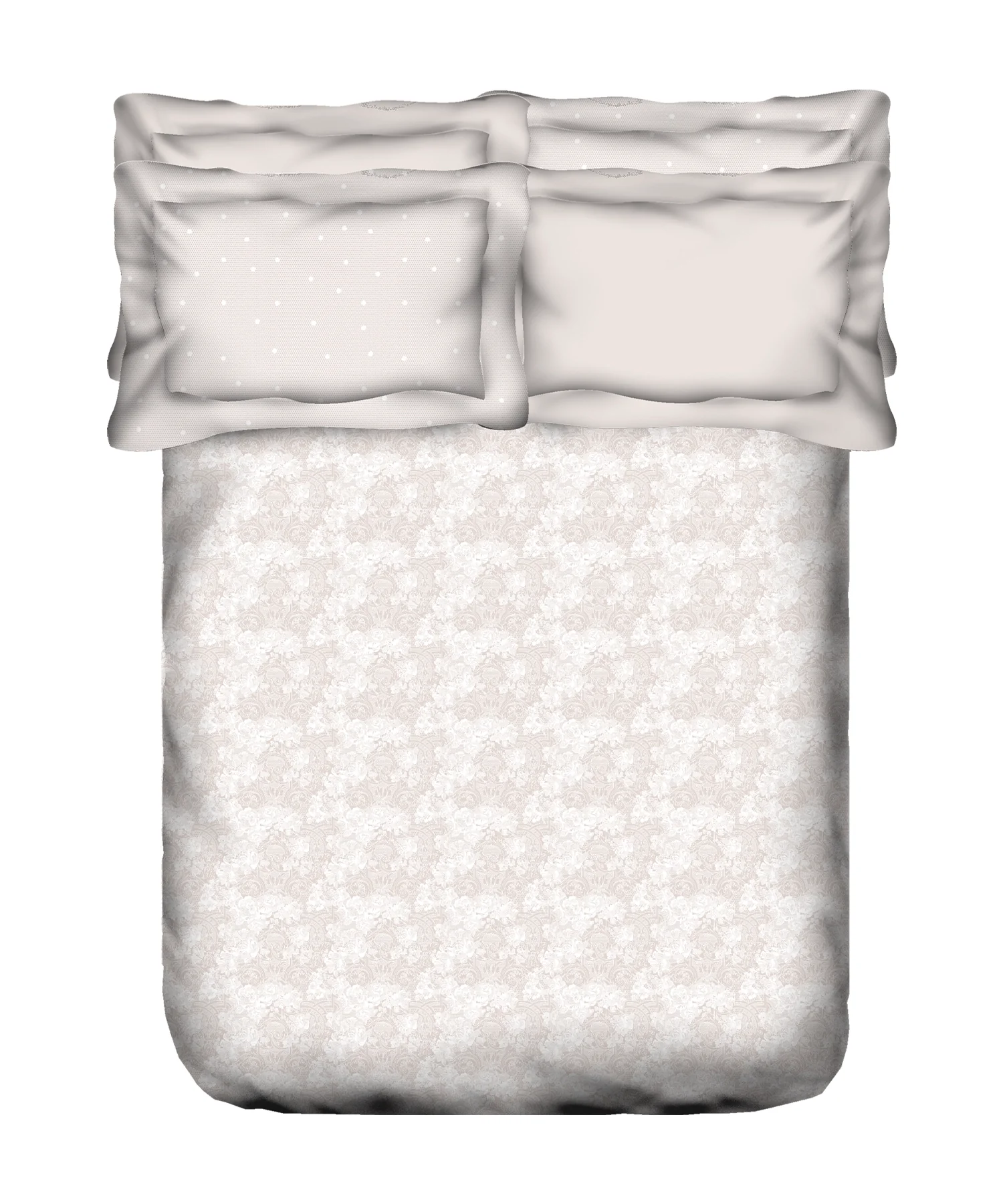 Indulgence Symphony of Threads King Bedsheet Set, Perfectly Pale| 300 TC Kasturi Cotton|4 Pillow Covers - Image 5