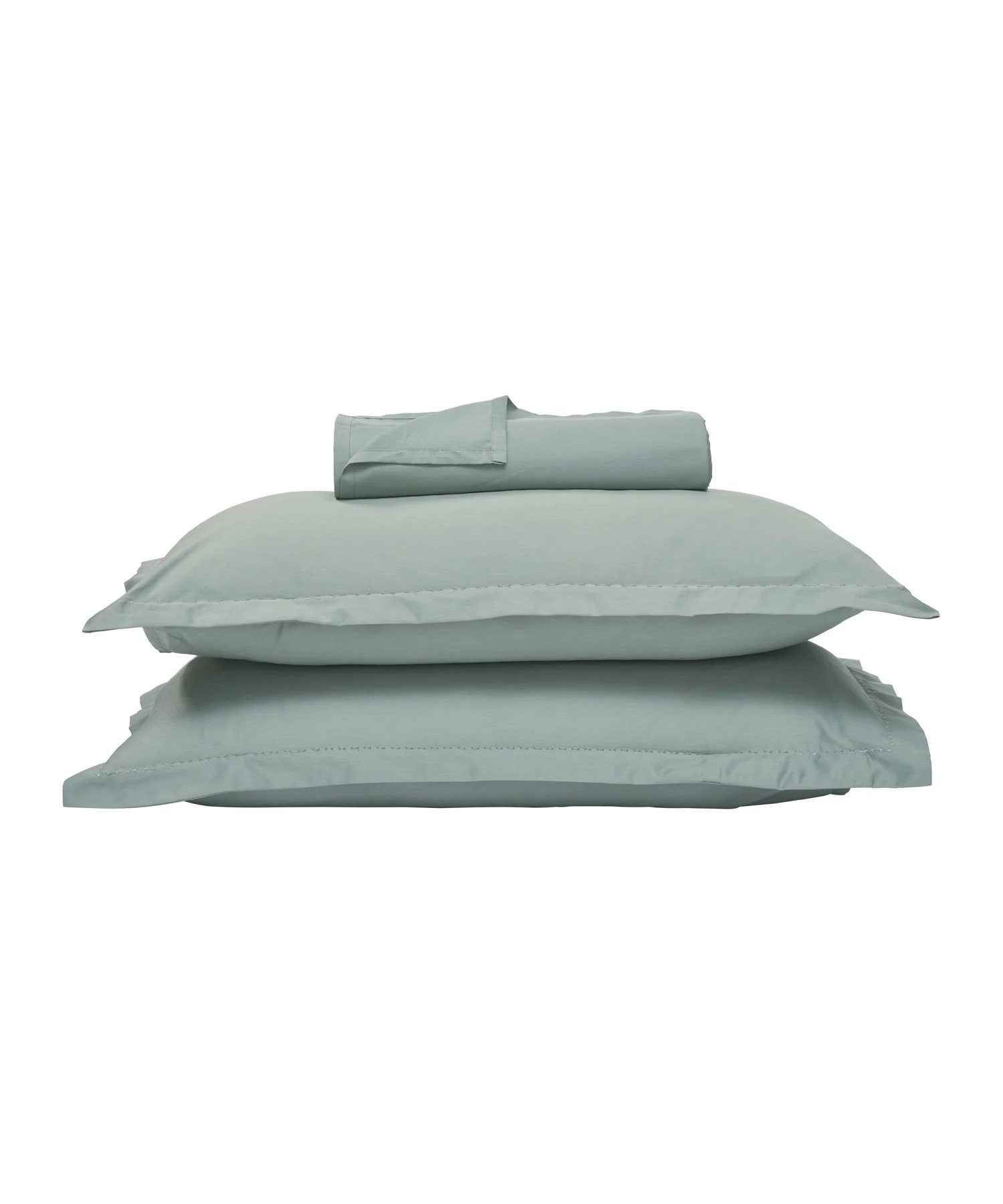 Indulgence Solid King Bedsheet, GREEN -SHADE |300 TC Cotton|2 Pillow Covers|Thermal Regulation - Image 4