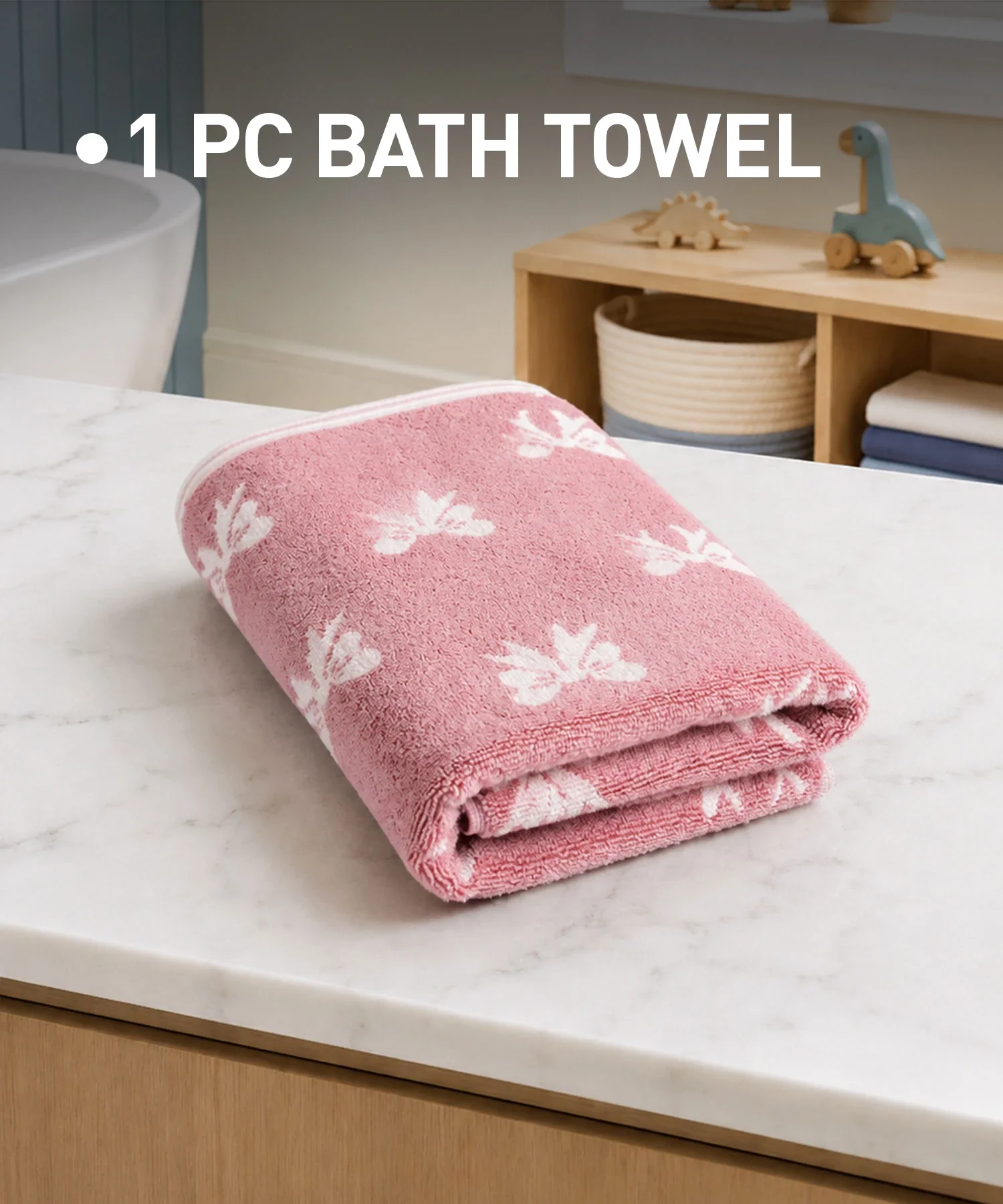 Juniors Bath Towel, Bow| 550 GSM | 100% Premium Cotton - Image 4