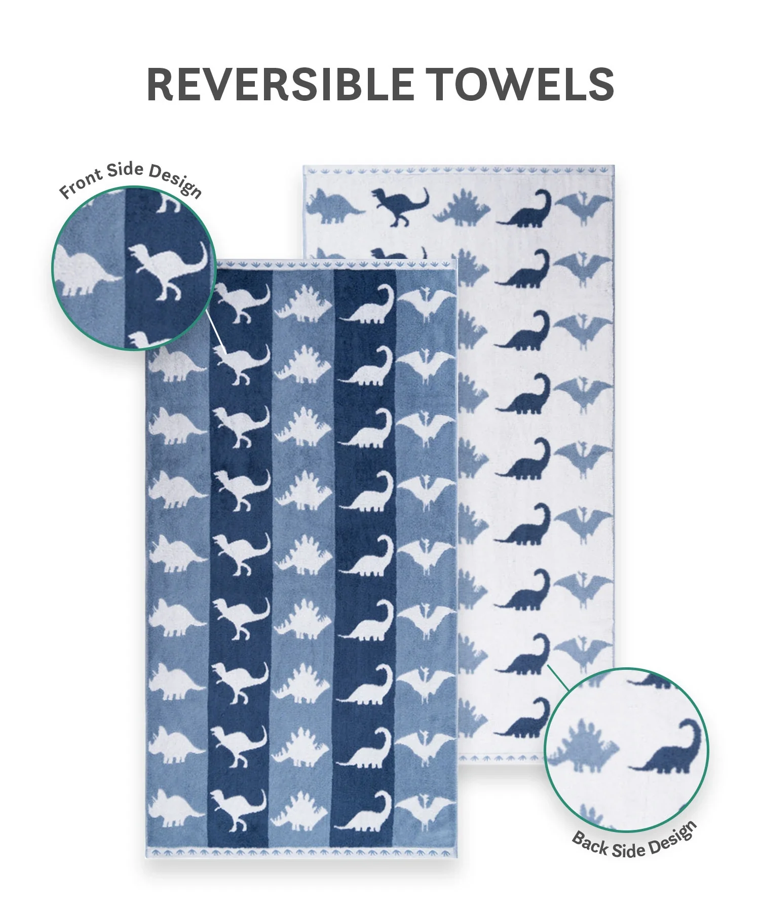 Juniors Bath Towel, Dino| 550 GSM | 100% Premium Cotton - Image 7