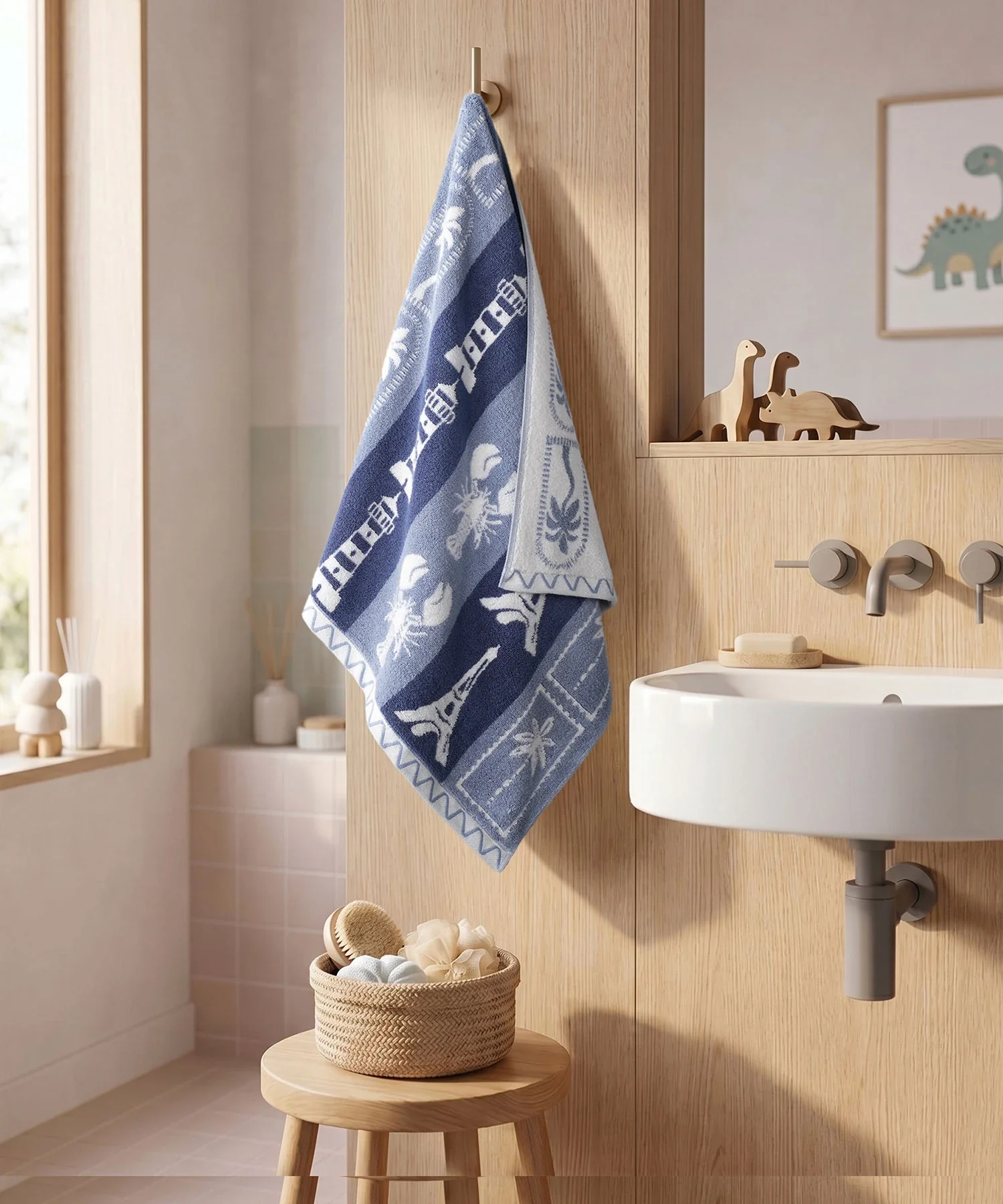 Juniors Bath Towel, Wander| 550 GSM | 100% Premium Cotton - Image 2