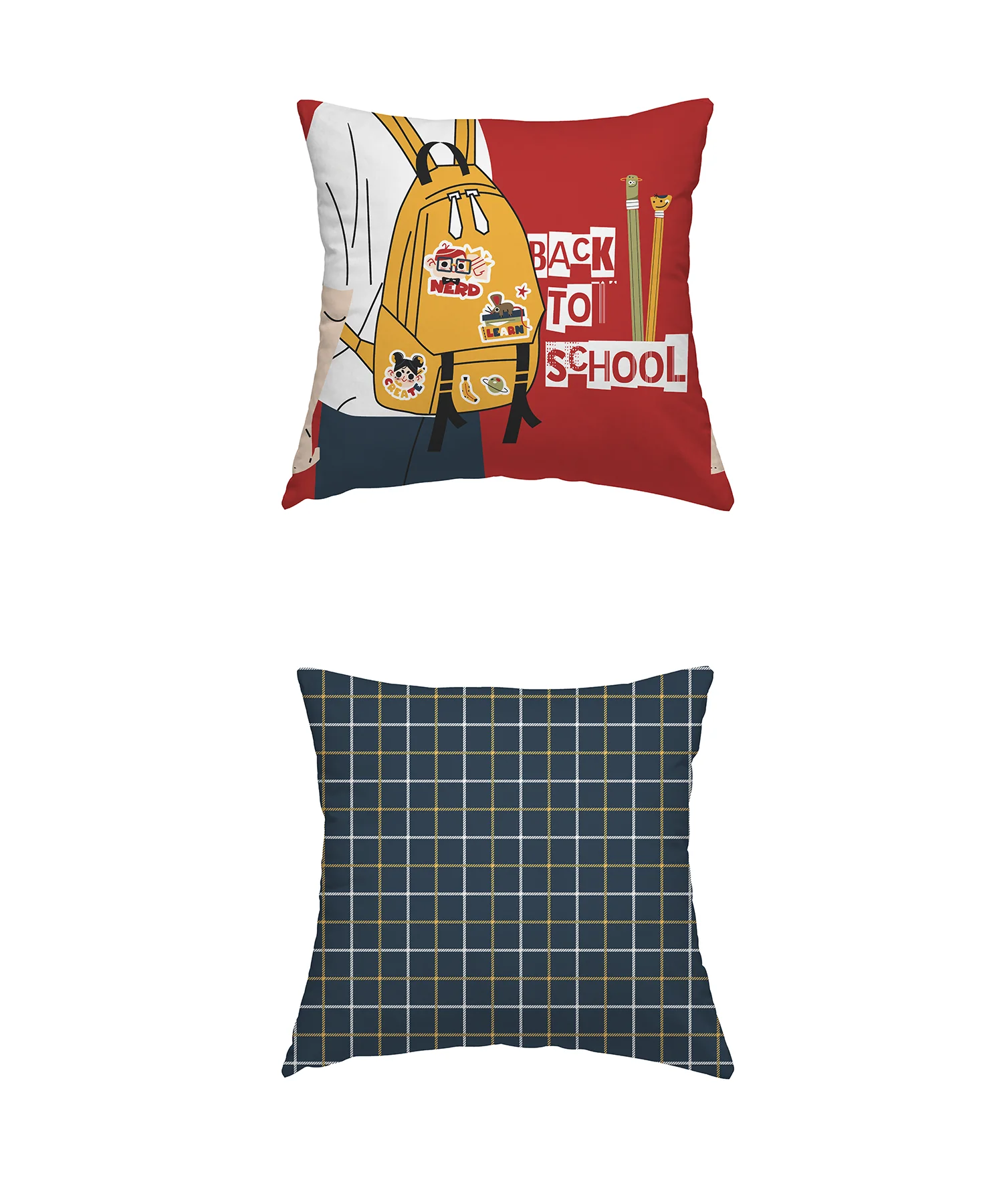 Juniors Double Bedsheet Set, Scribble Spot| 144TC Cotton|2 Pillow Covers & 2 Cushion Covers - Image 6